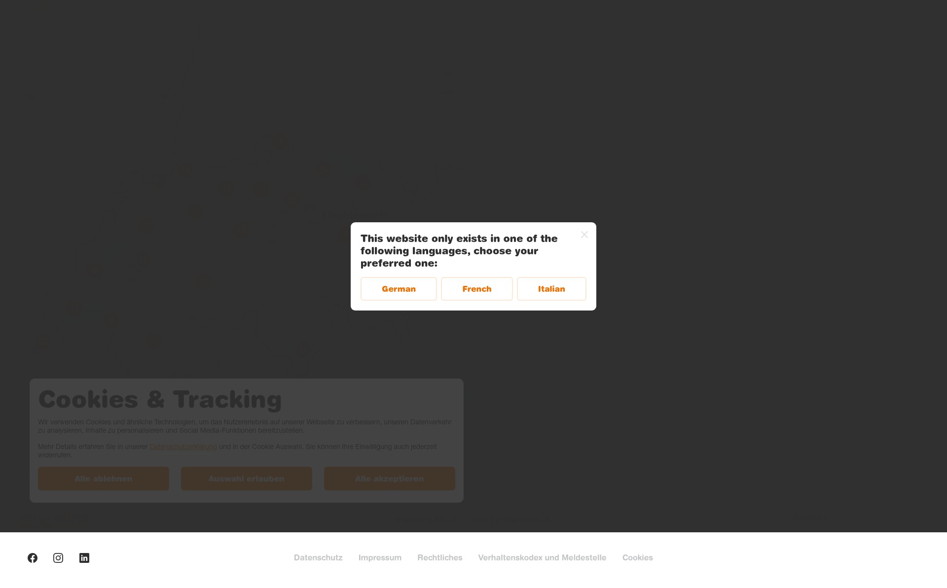 Screenshot of migrolino.ch