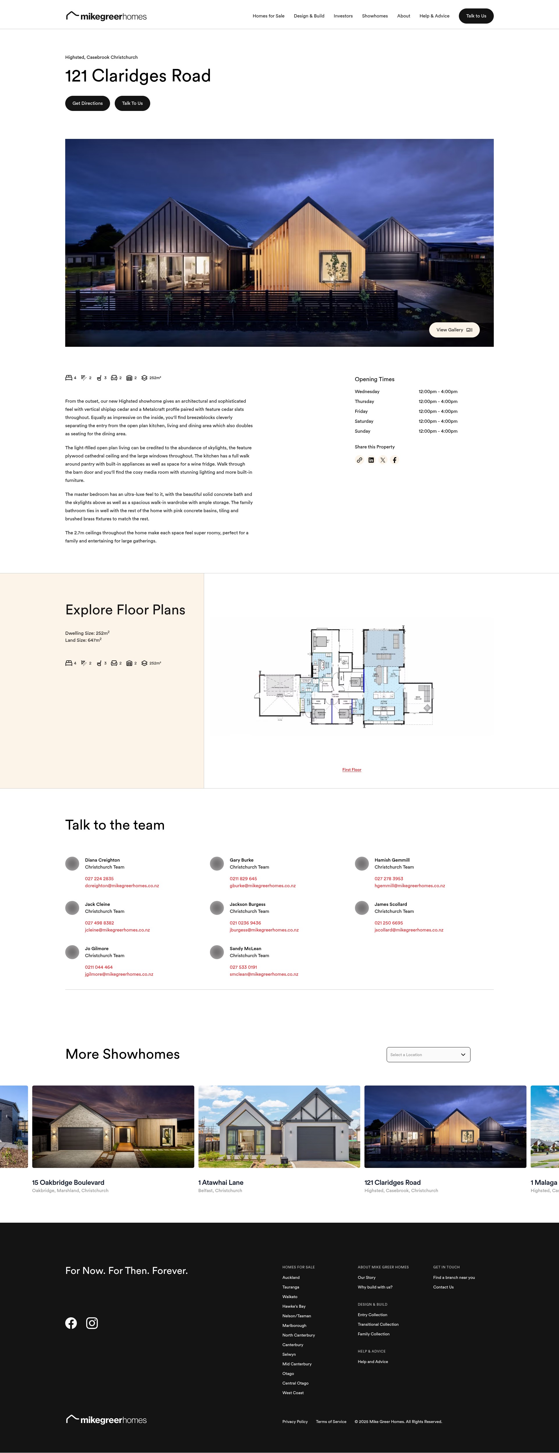 Screenshot of mikegreerhomes.co.nz