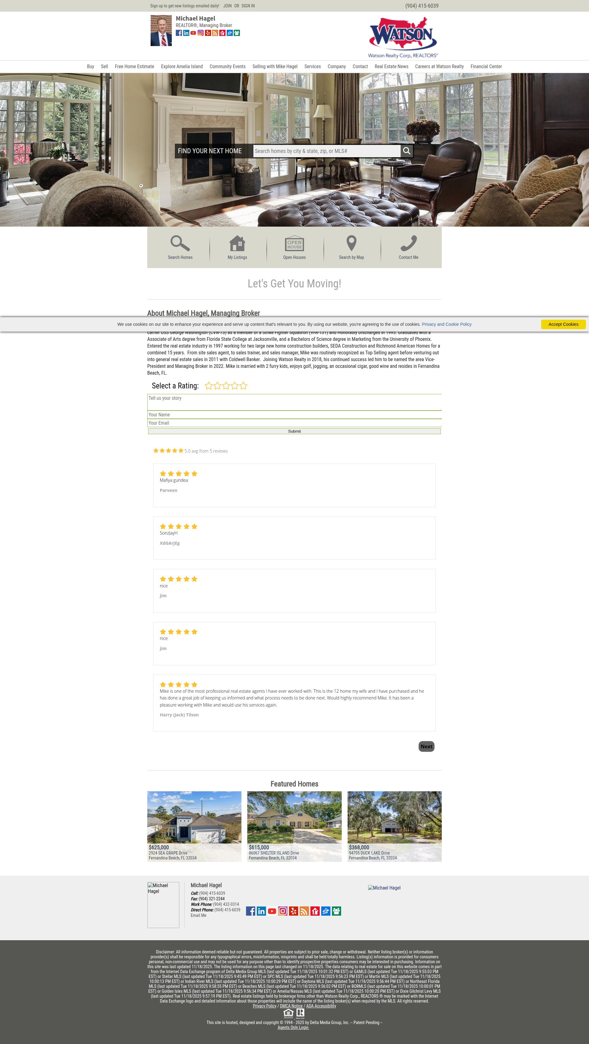 Screenshot of mikehagel.watsonrealtycorp.com