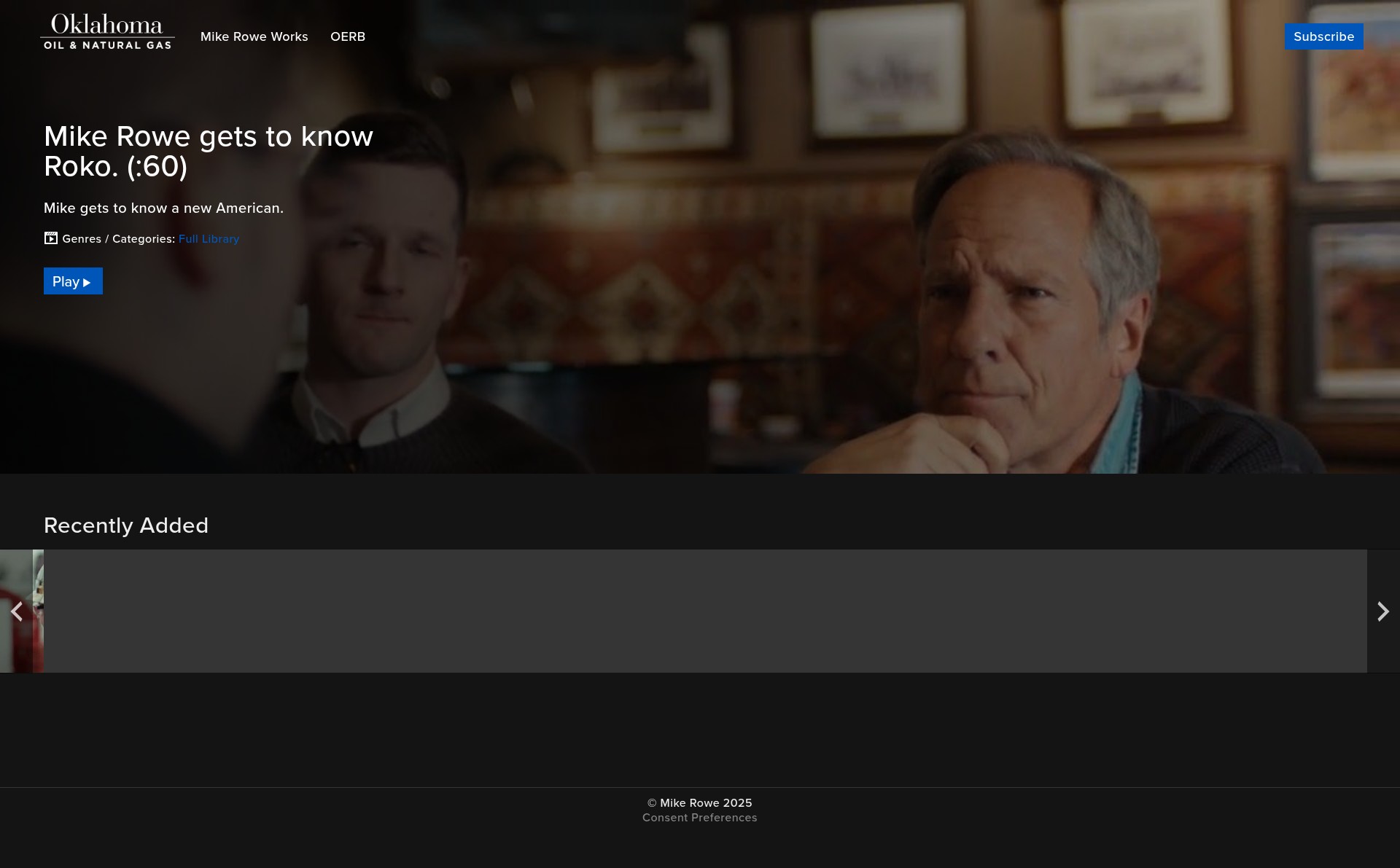 Screenshot of mikerowe.oerb.com