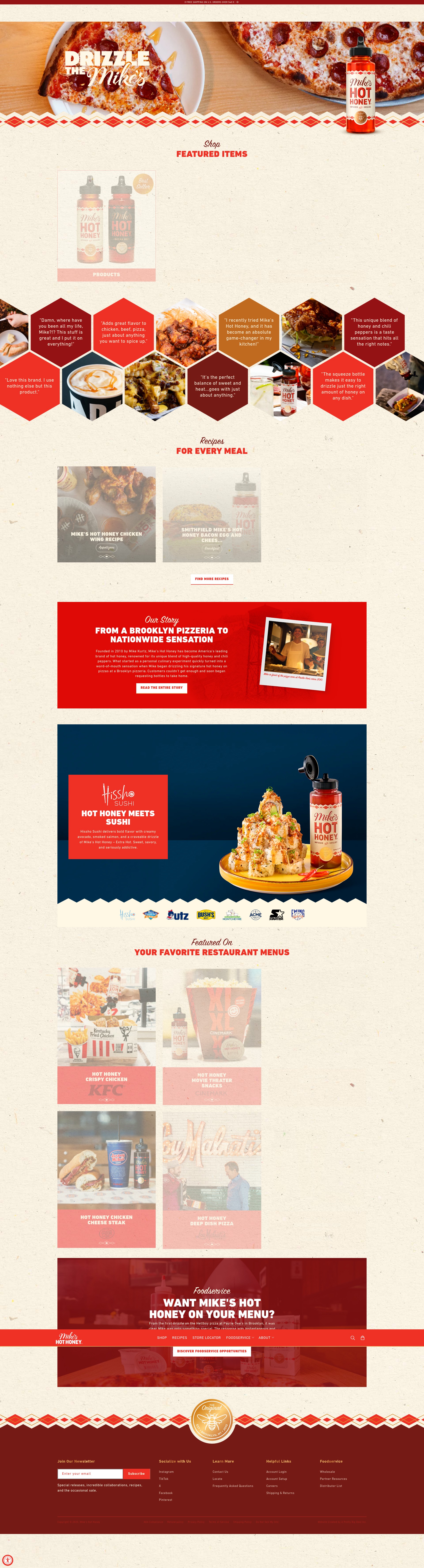 Screenshot of mikeshothoney.com
