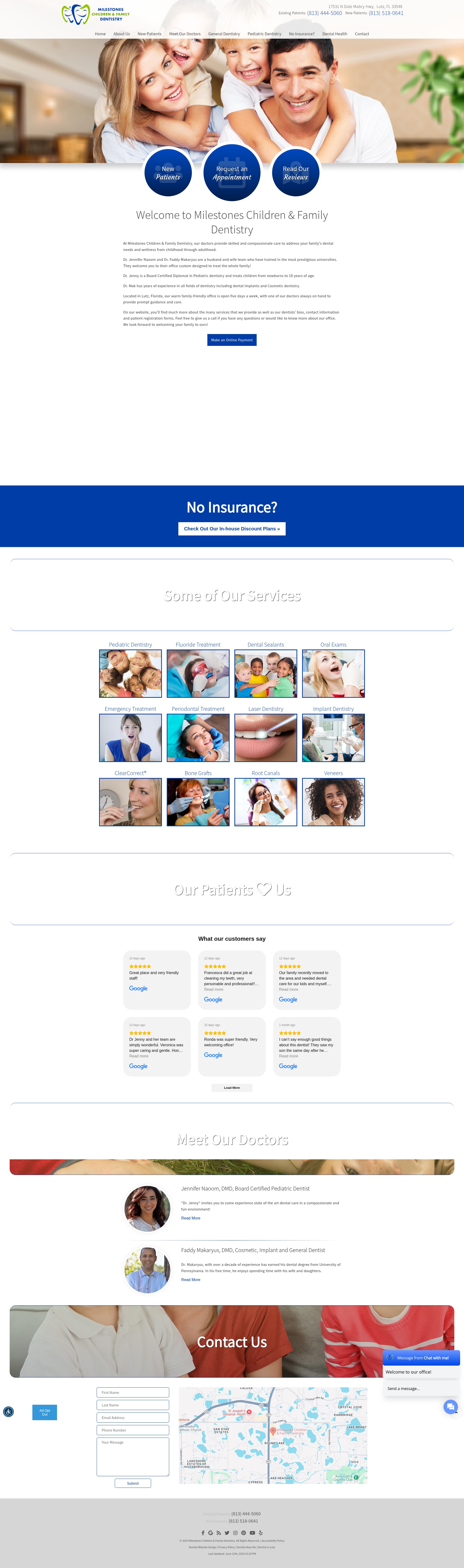 Screenshot of milestonesdentistry.com