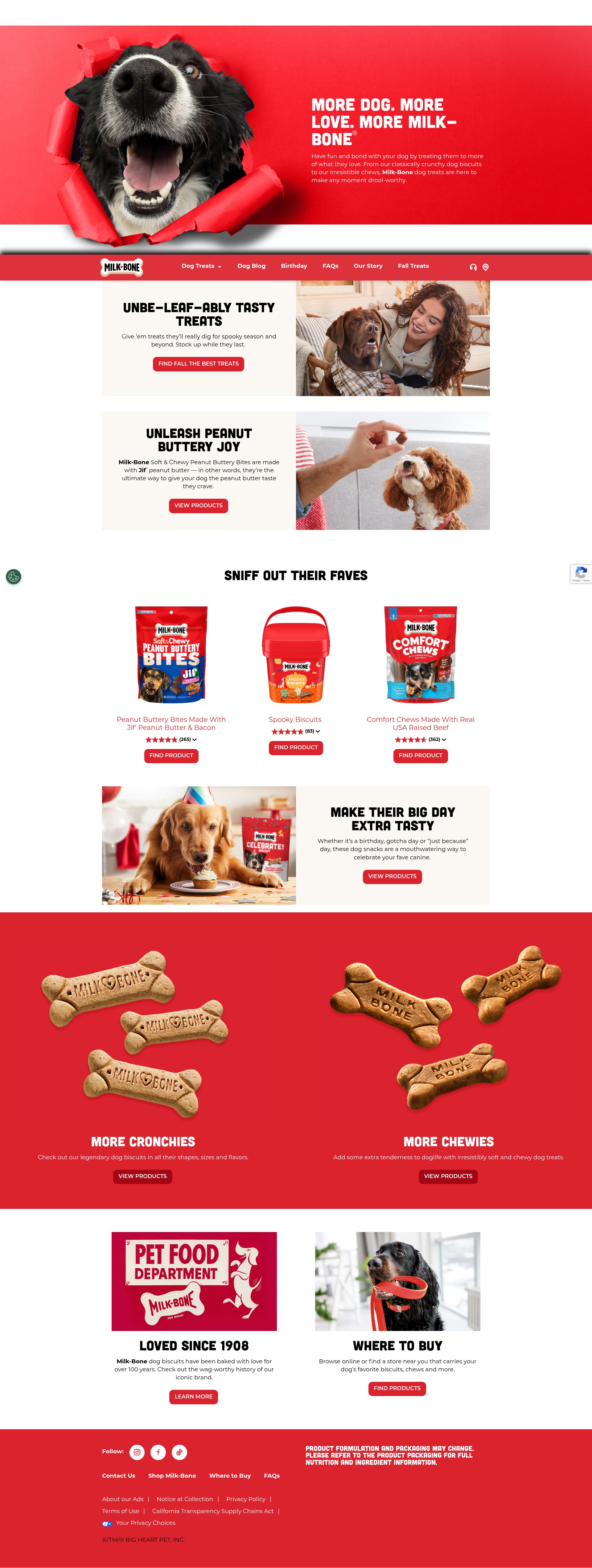 Screenshot of milkbone.com