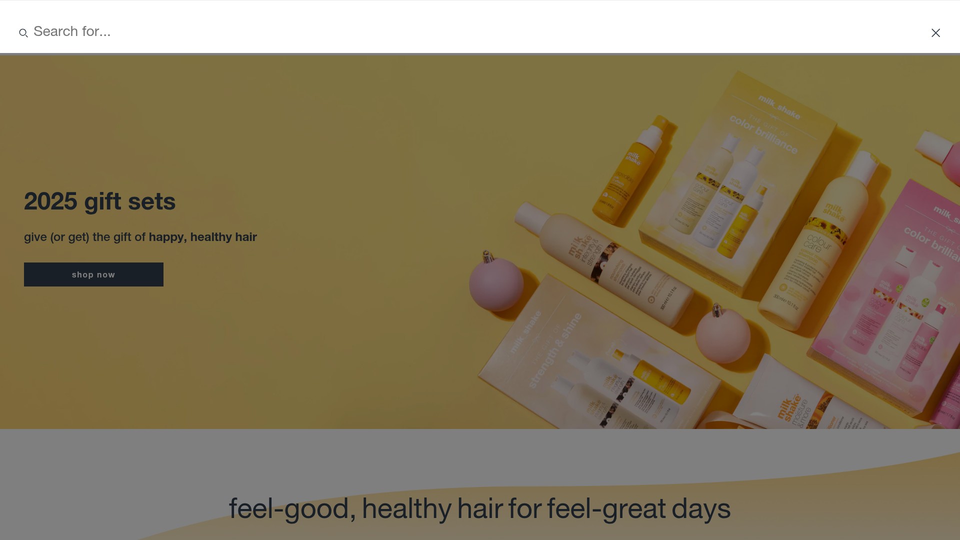 Screenshot of milkshakehair.com