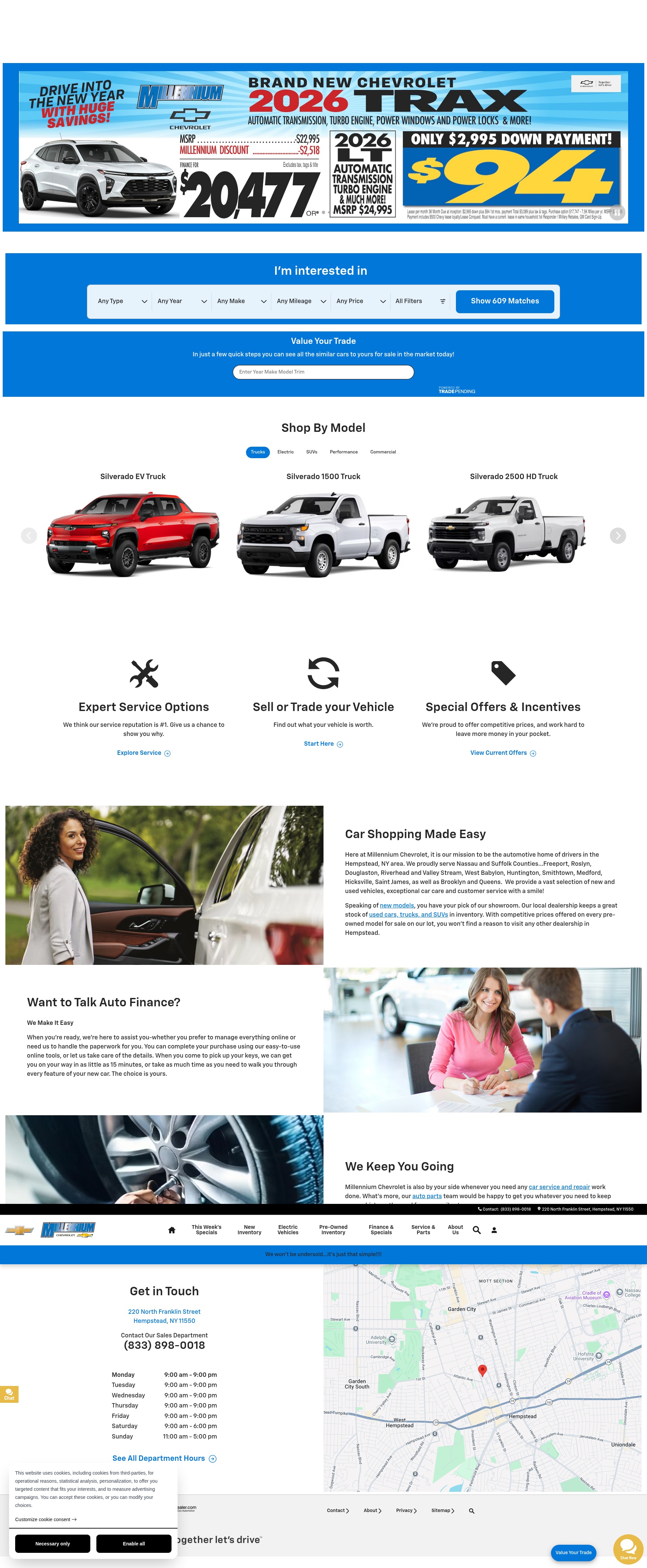 Screenshot of millenniumchevrolet.com