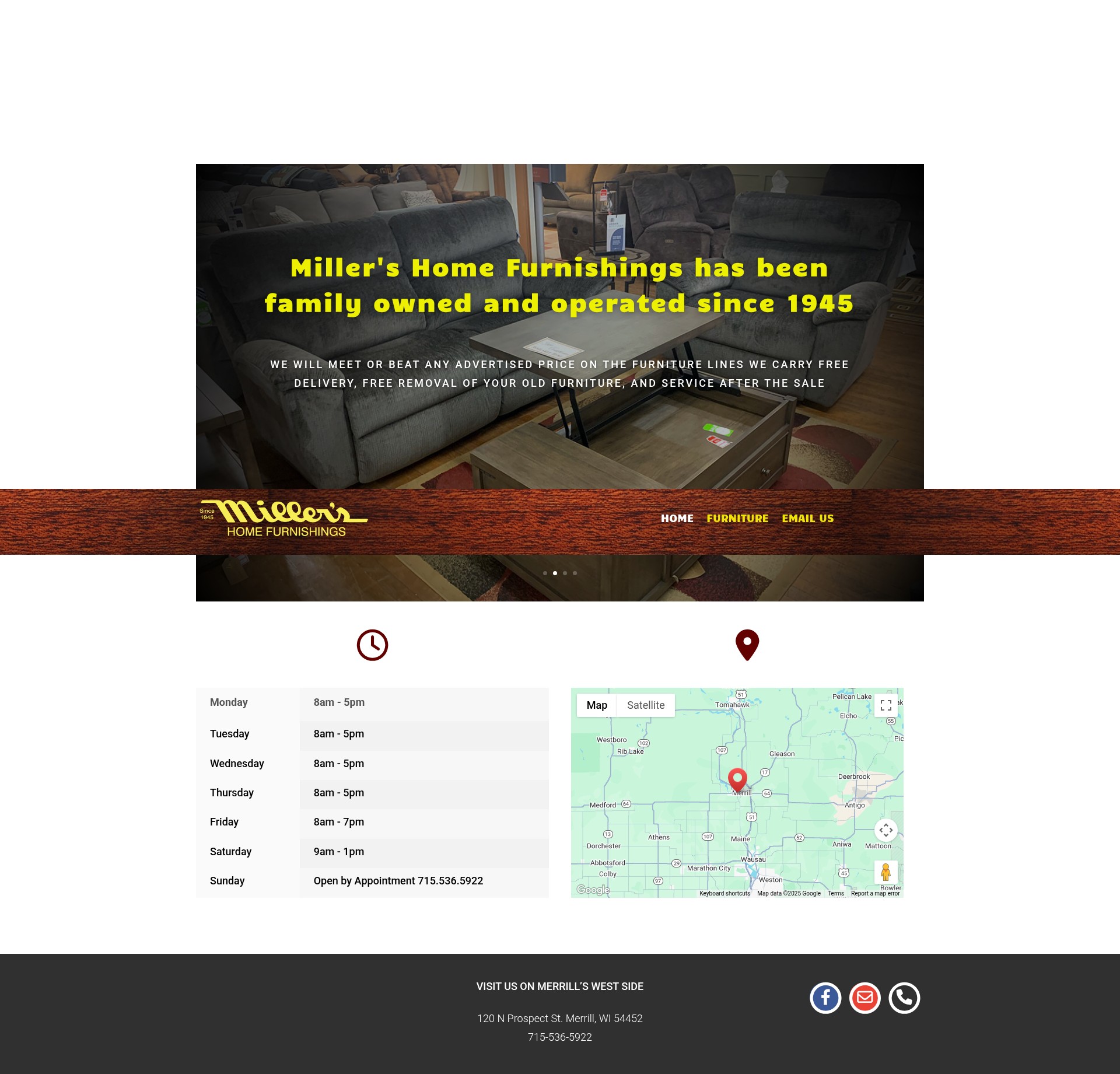Screenshot of miller-furniture.com