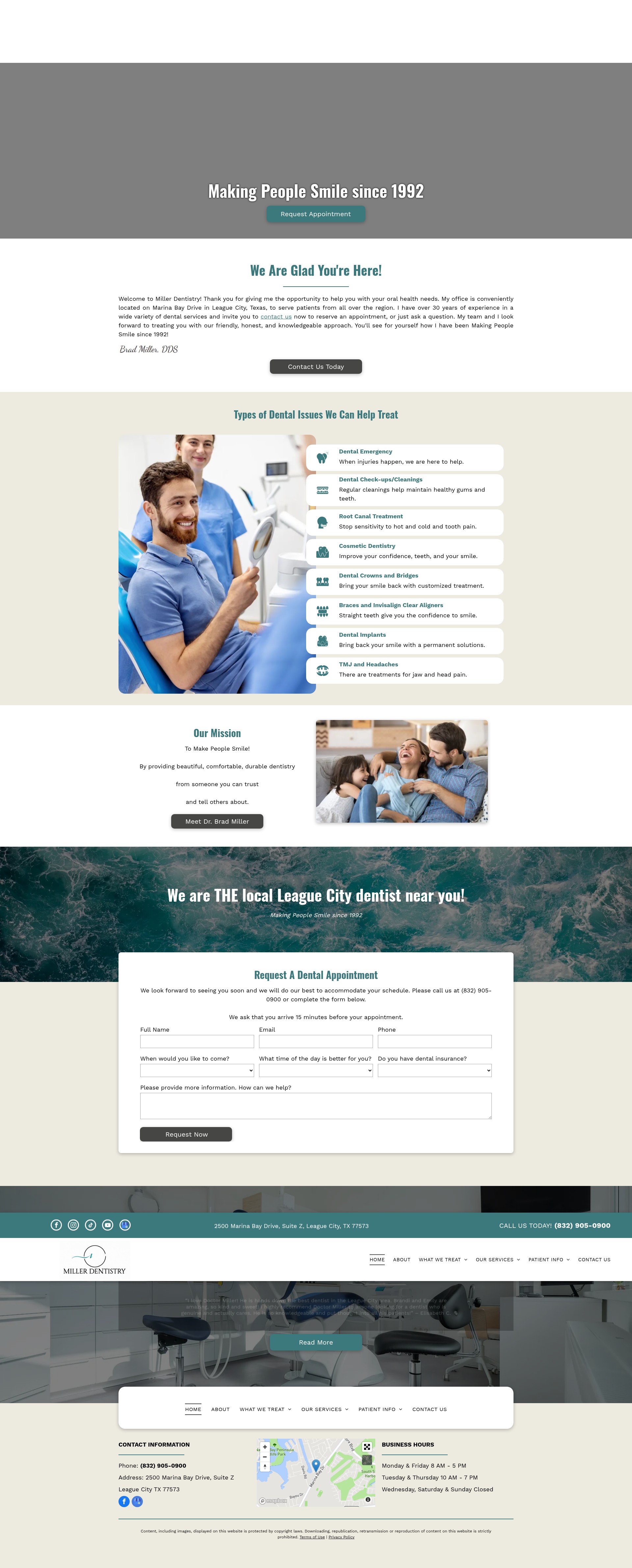 Screenshot of millerdentistry.com