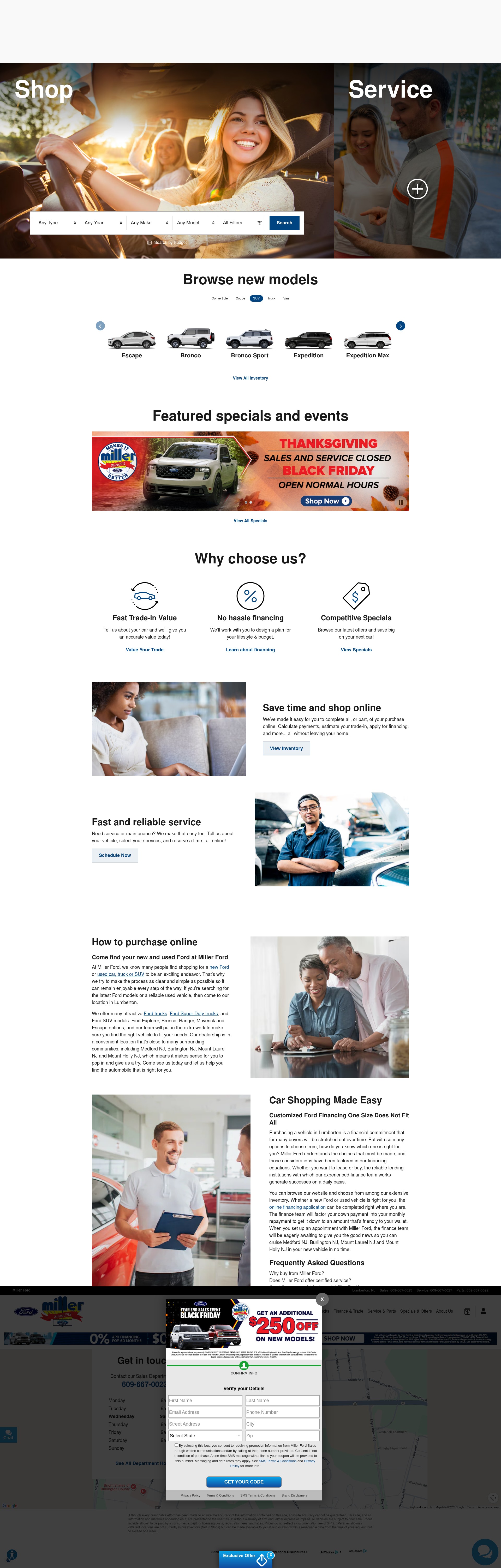 Screenshot of millerford.com