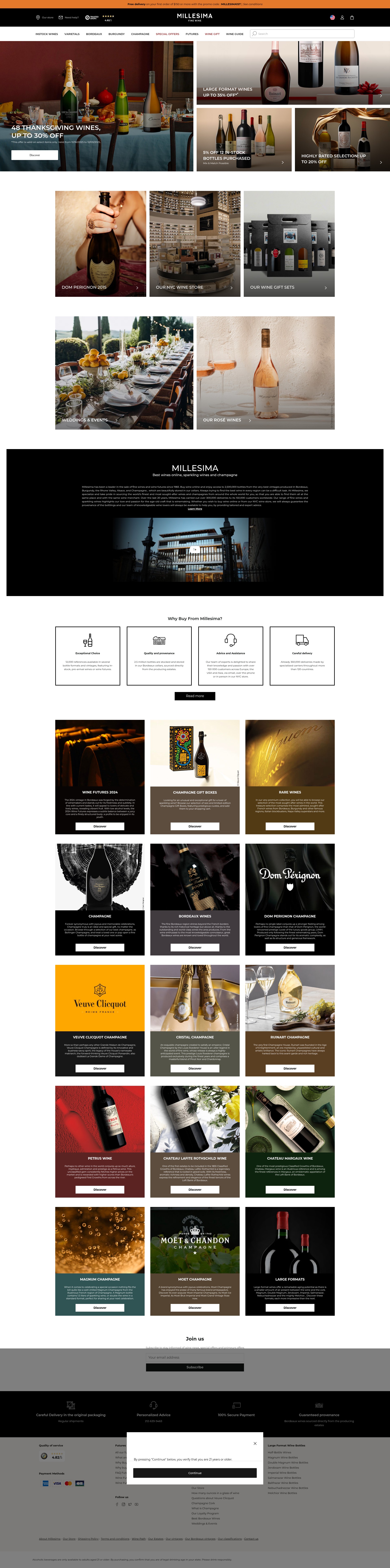 Screenshot of millesima-usa.com
