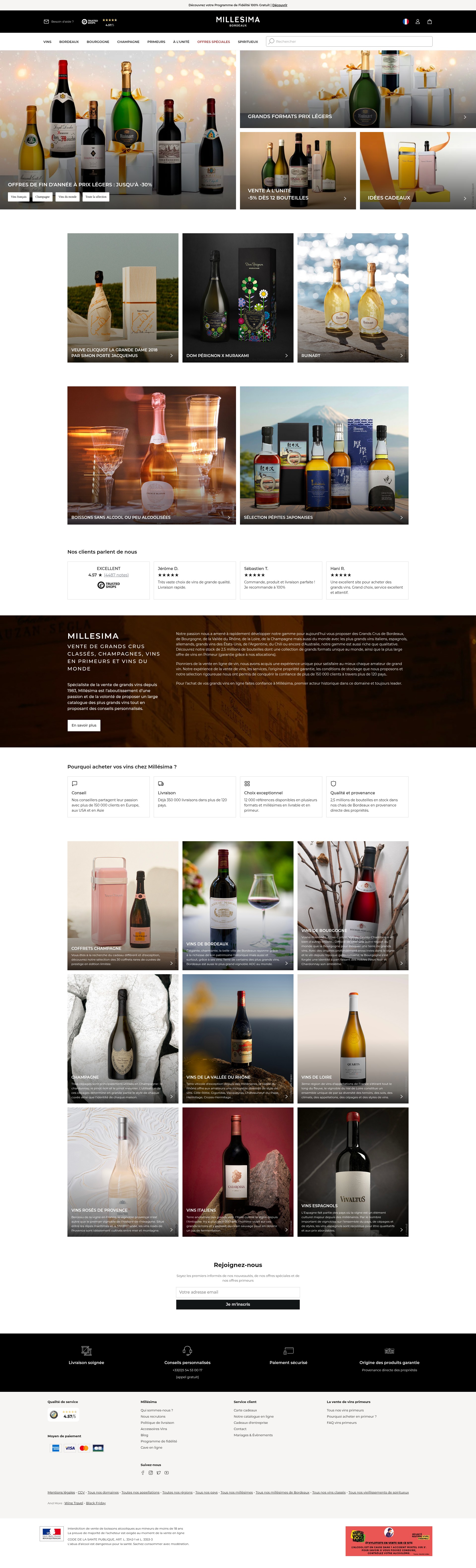 Screenshot of millesima.fr