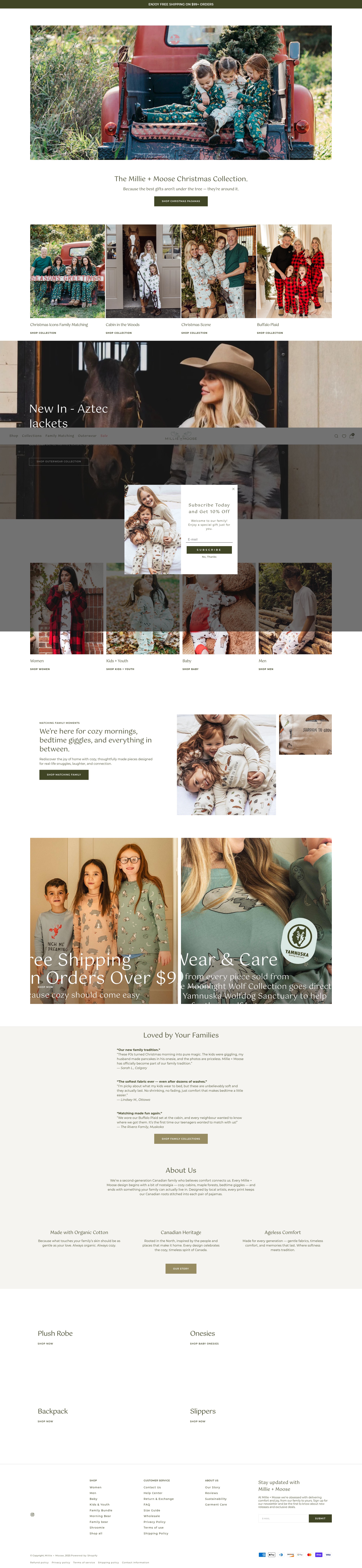 Screenshot of millieandmoose.com