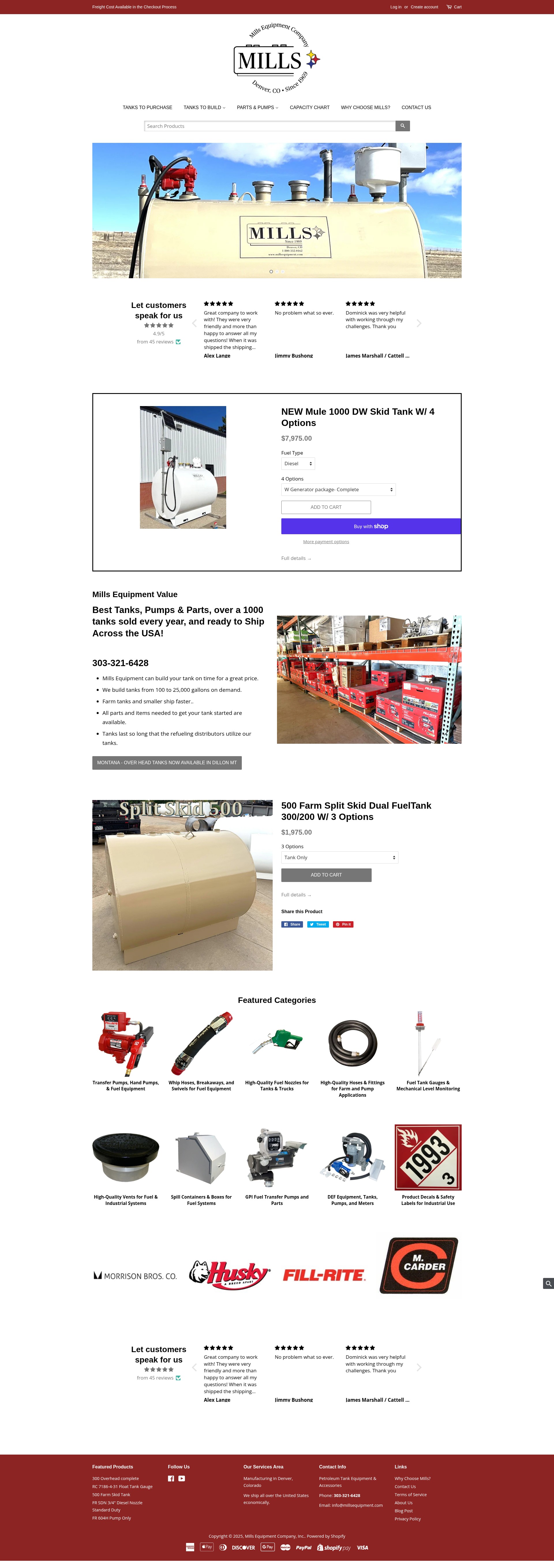 Screenshot of millsequipment.com