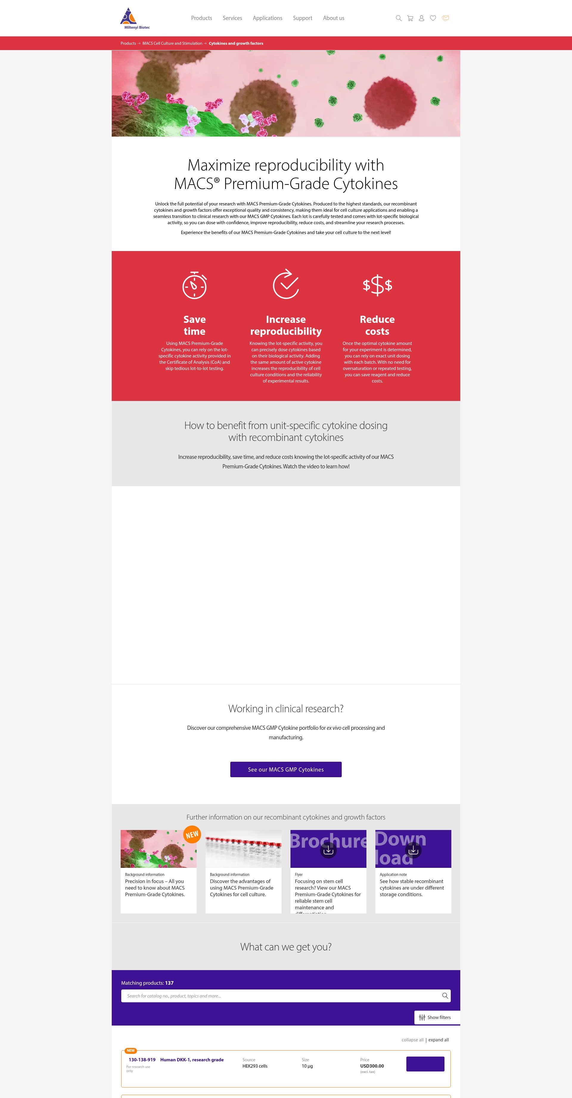 Screenshot of miltenyibiotec.com