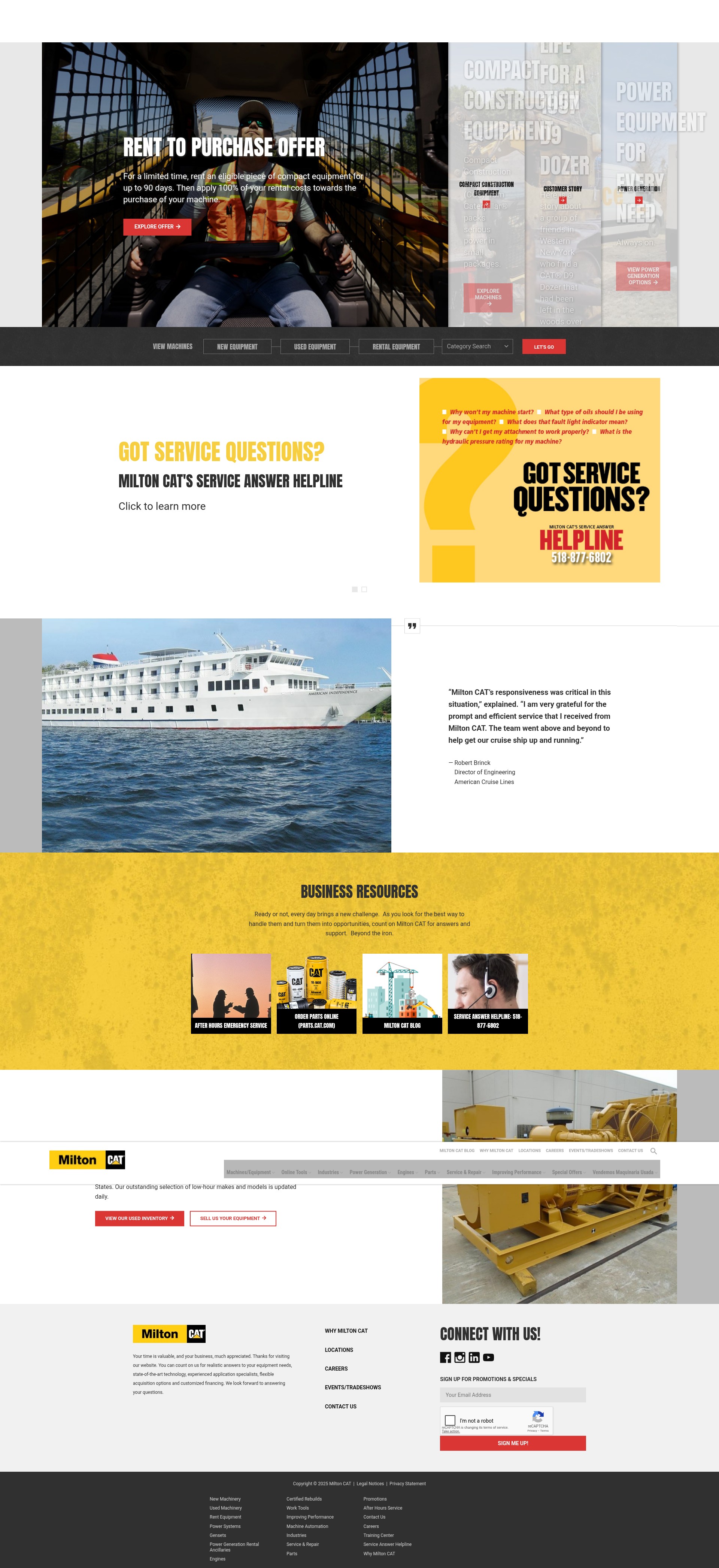 Screenshot of miltoncat.com