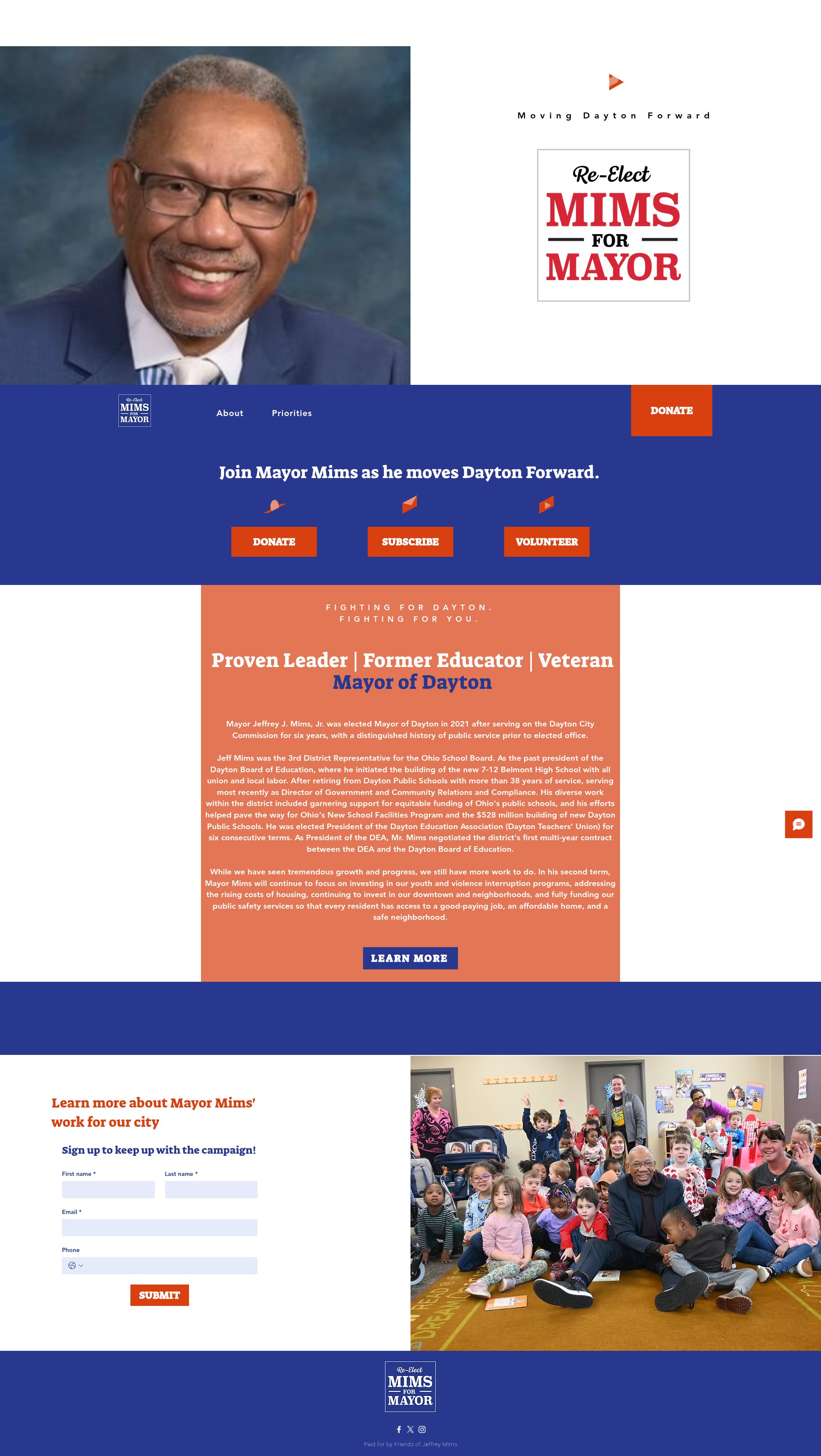 Screenshot of mimsfordayton.com