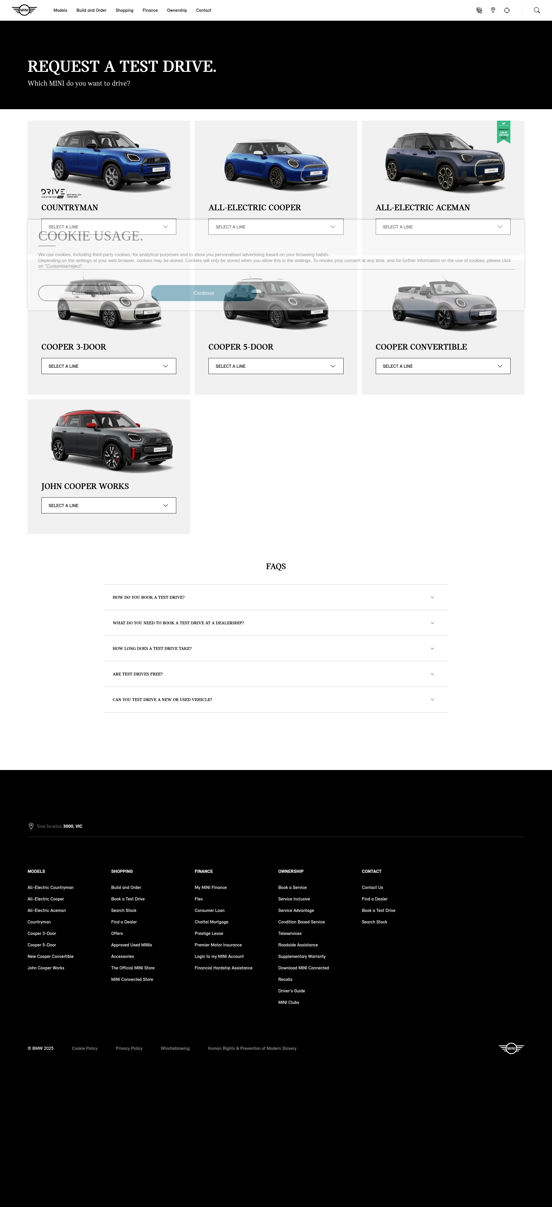 Screenshot of mini.com.au