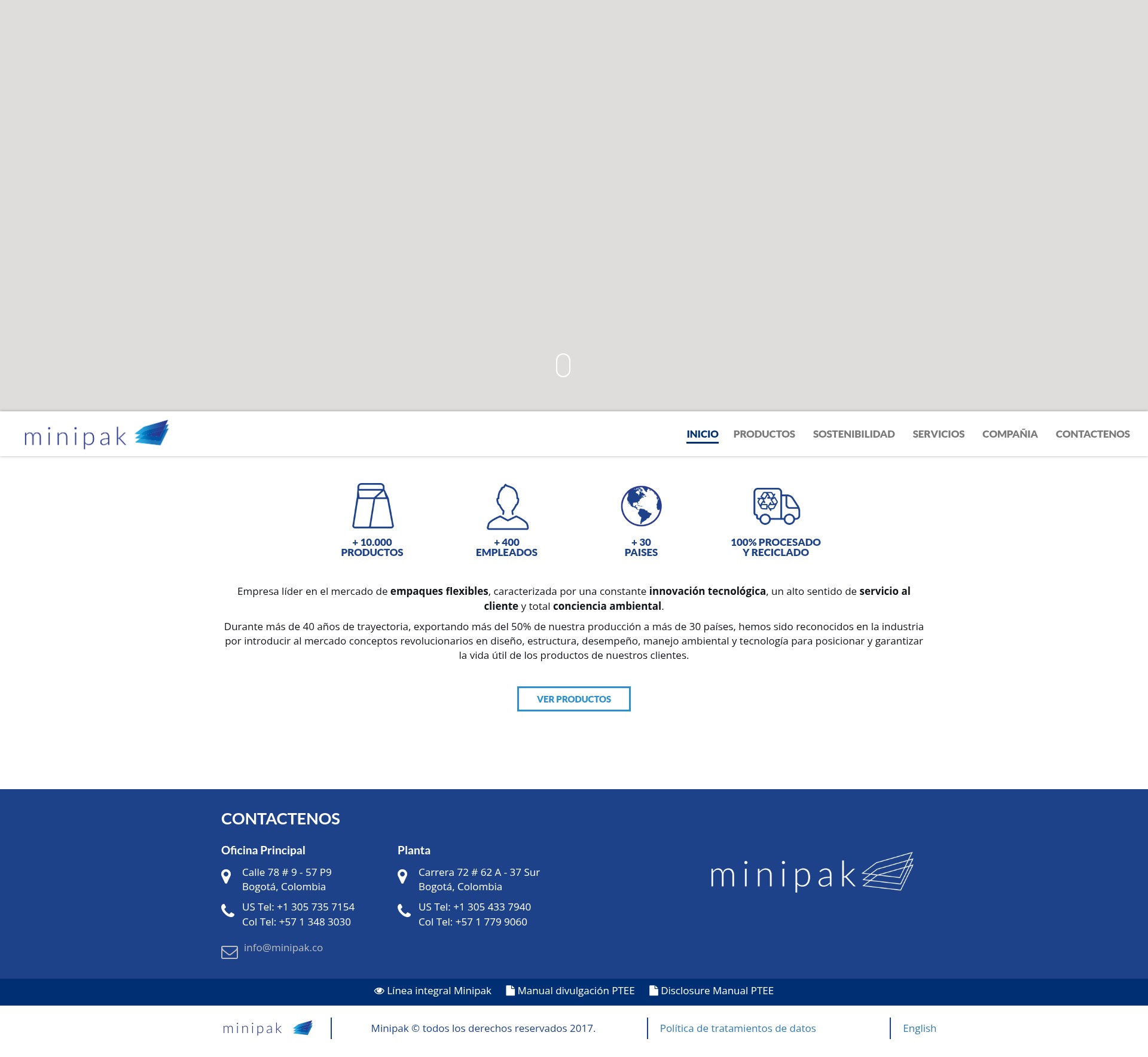 Screenshot of minipak.co