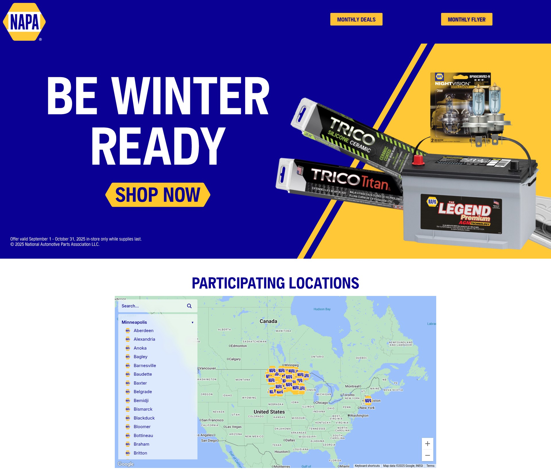 Screenshot of minneapolis.napapromotions.com