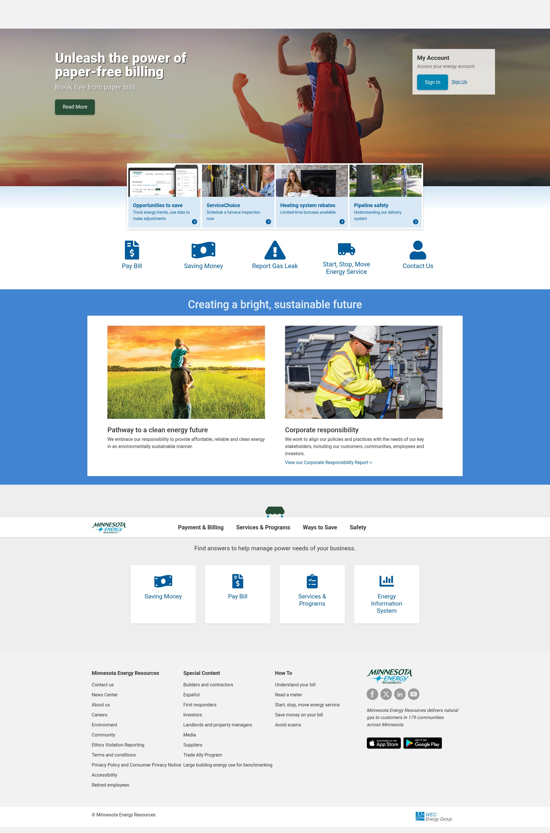 Screenshot of minnesotaenergyresources.com