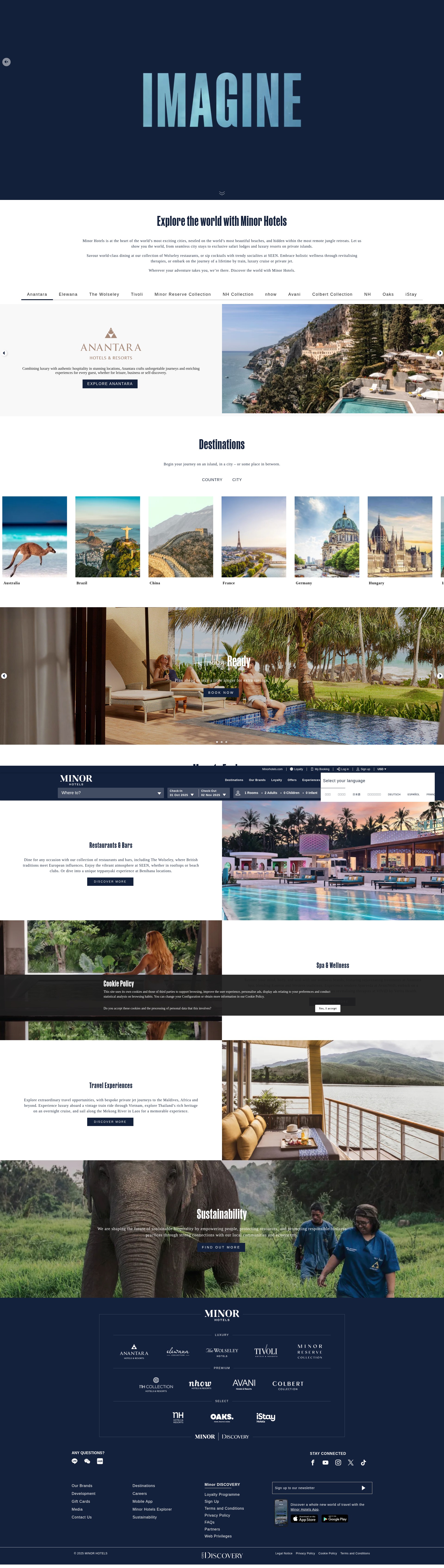 Screenshot of minorhotels.com