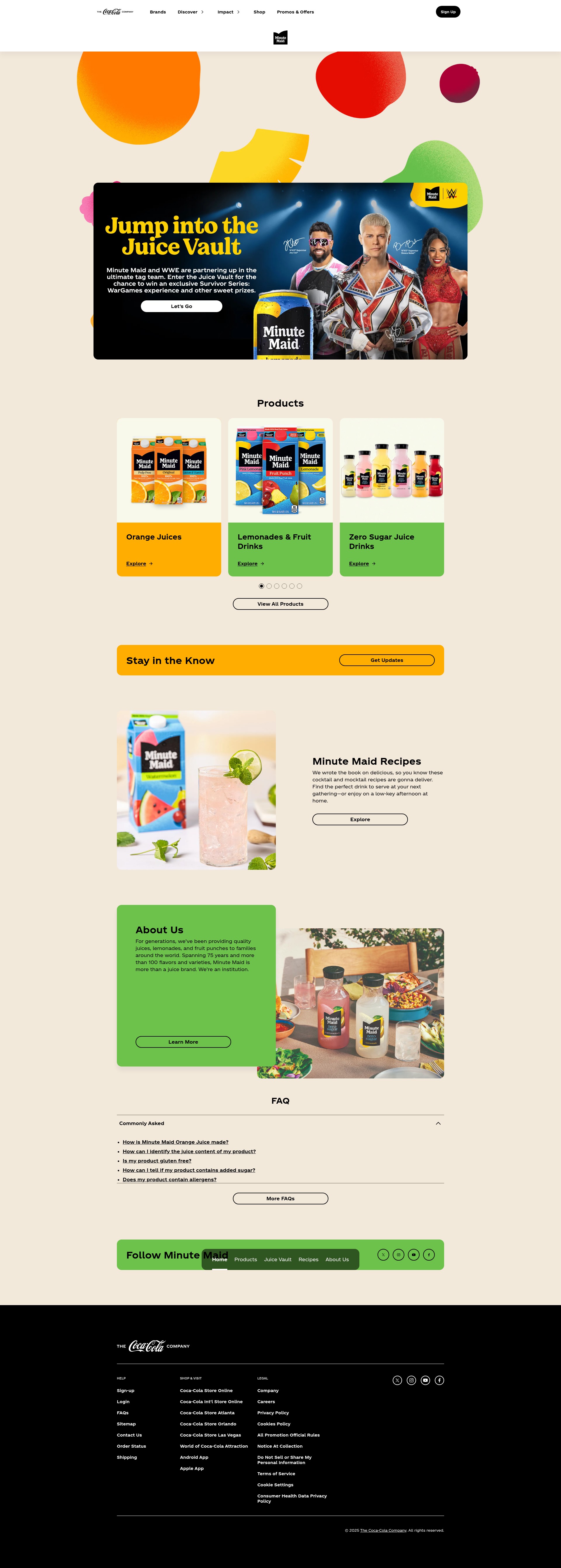 Screenshot of minutemaid.com