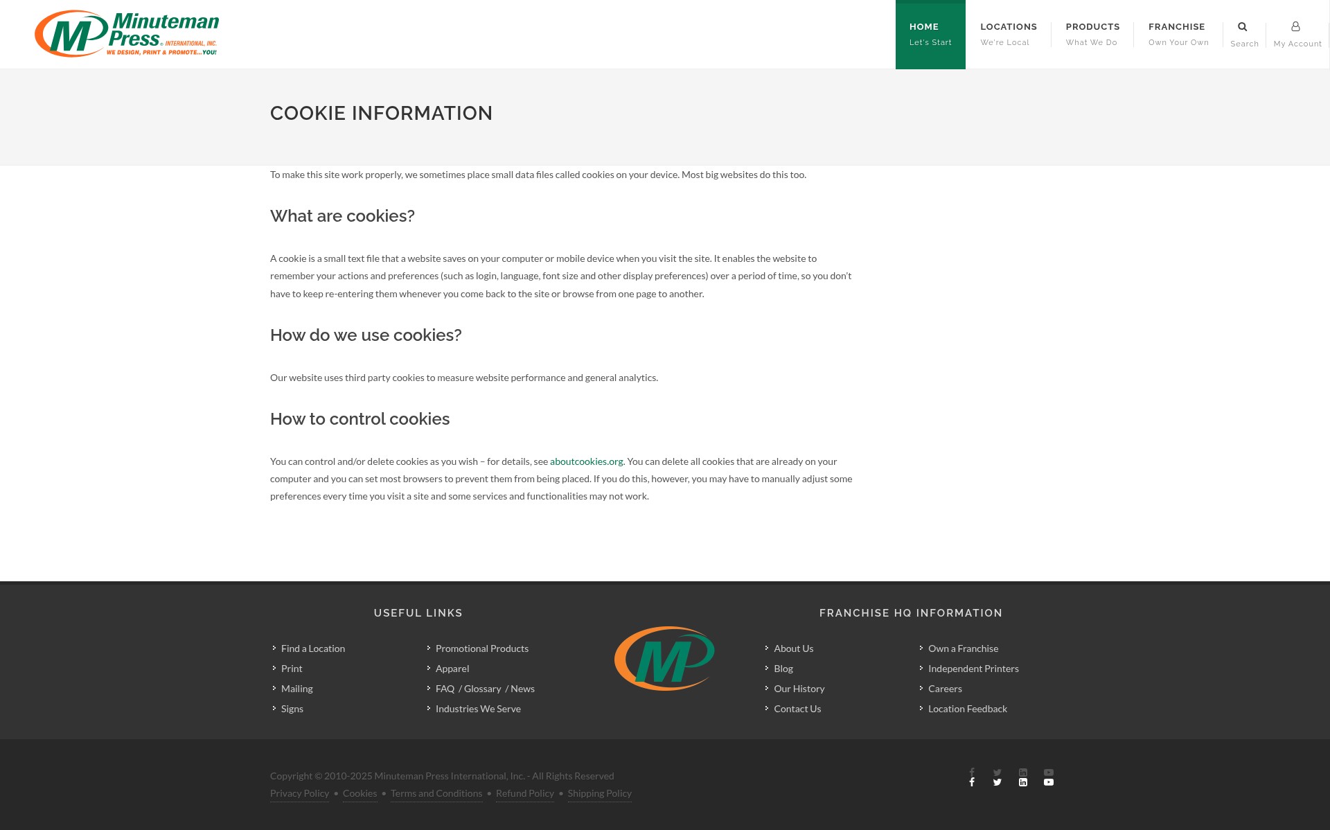 Screenshot of minutemanpress.com