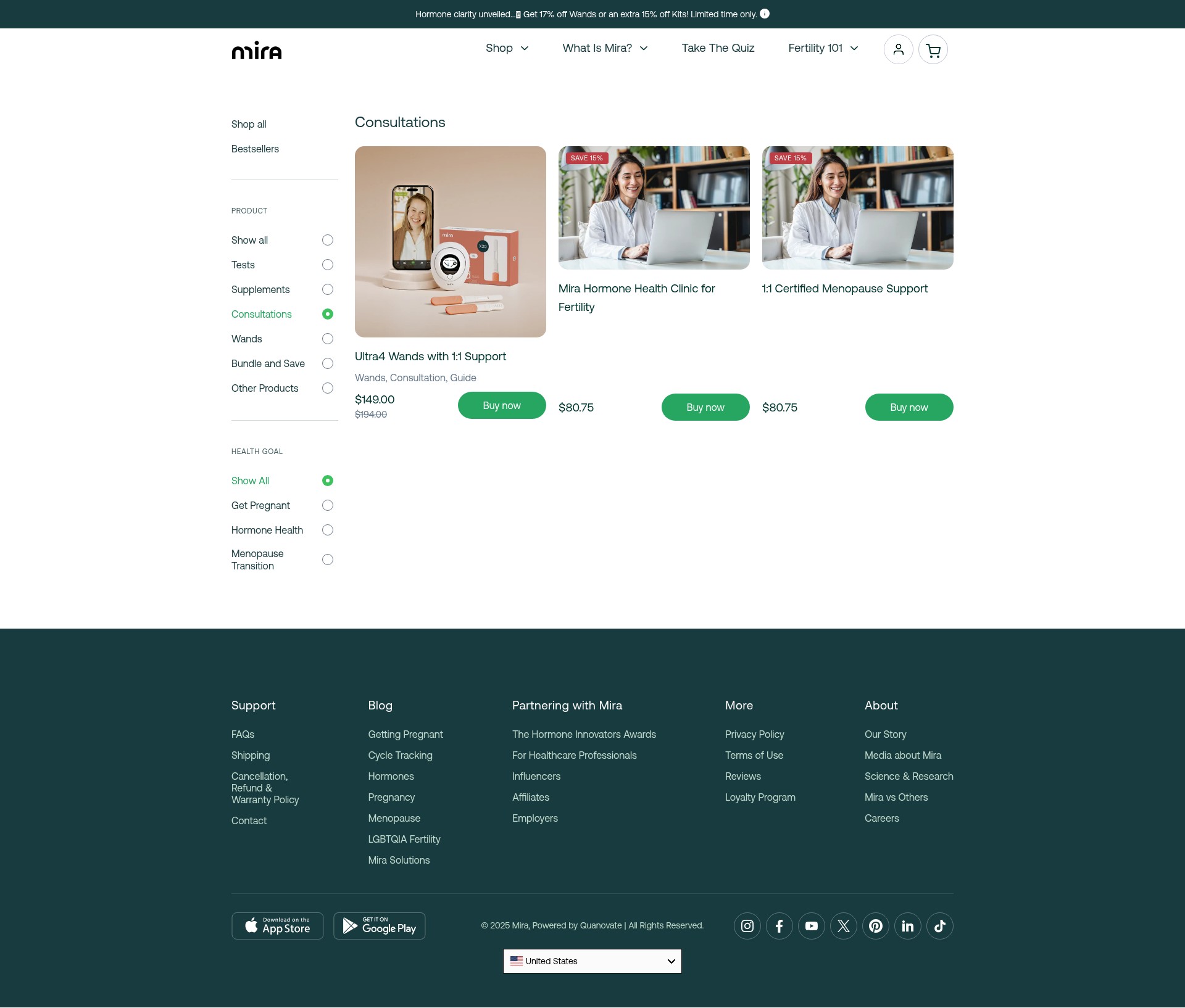 Screenshot of miracare.com