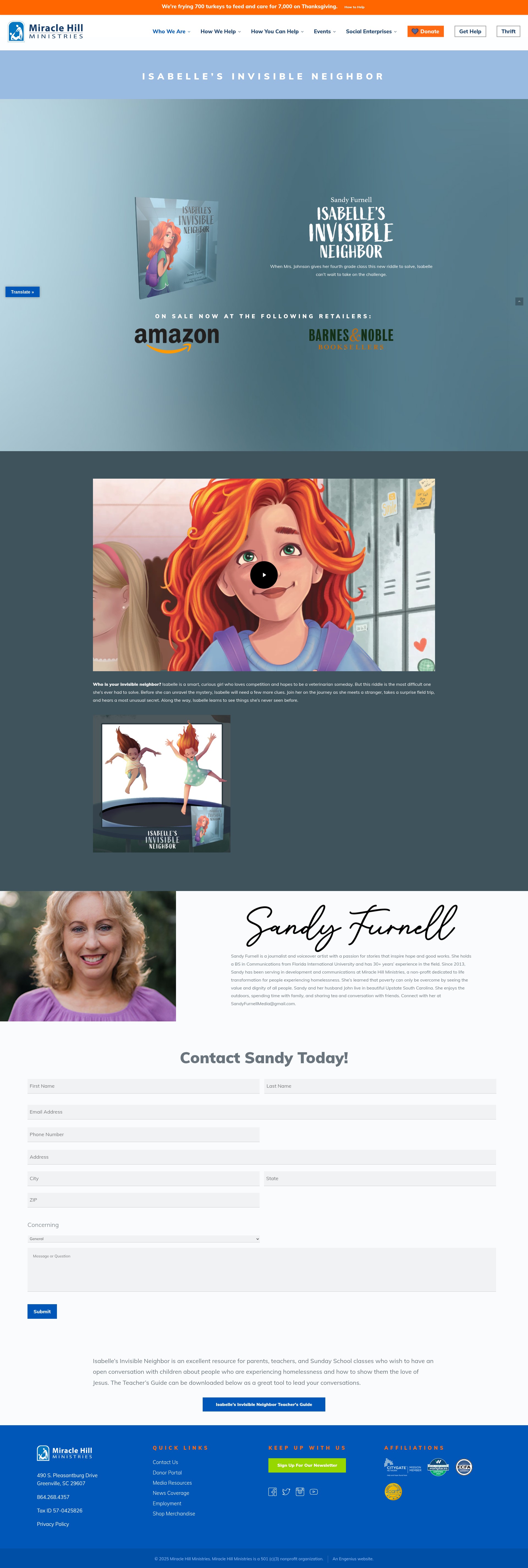 Screenshot of miraclehill.org