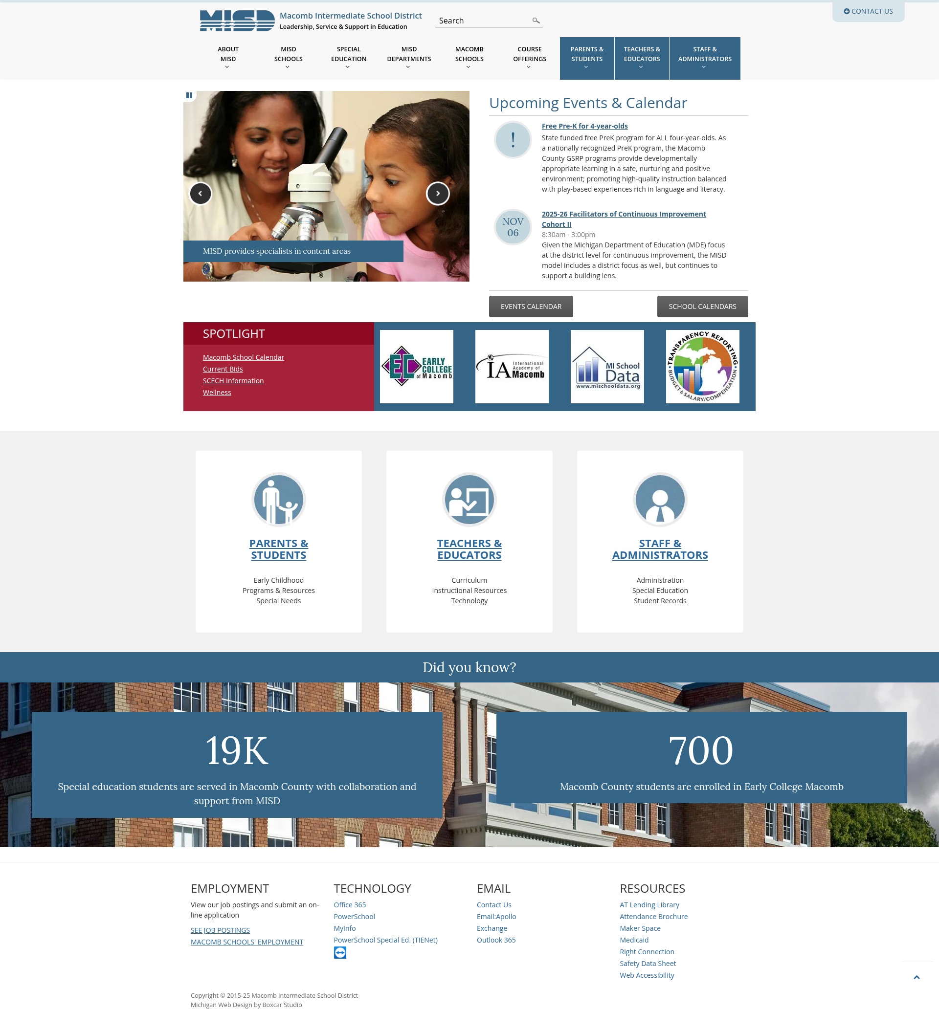 Screenshot of misd.net