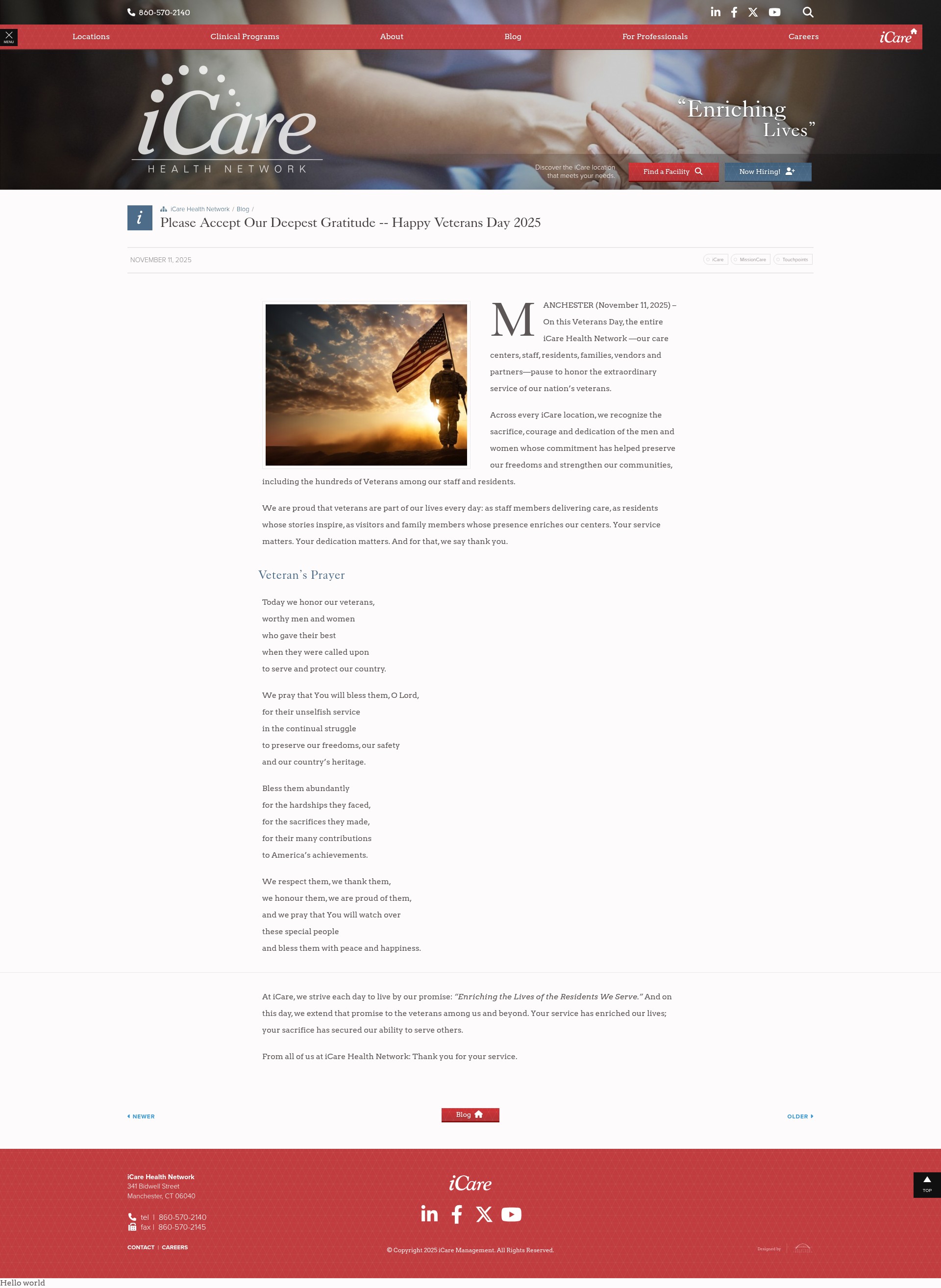 Screenshot of missioncareatbennington.com