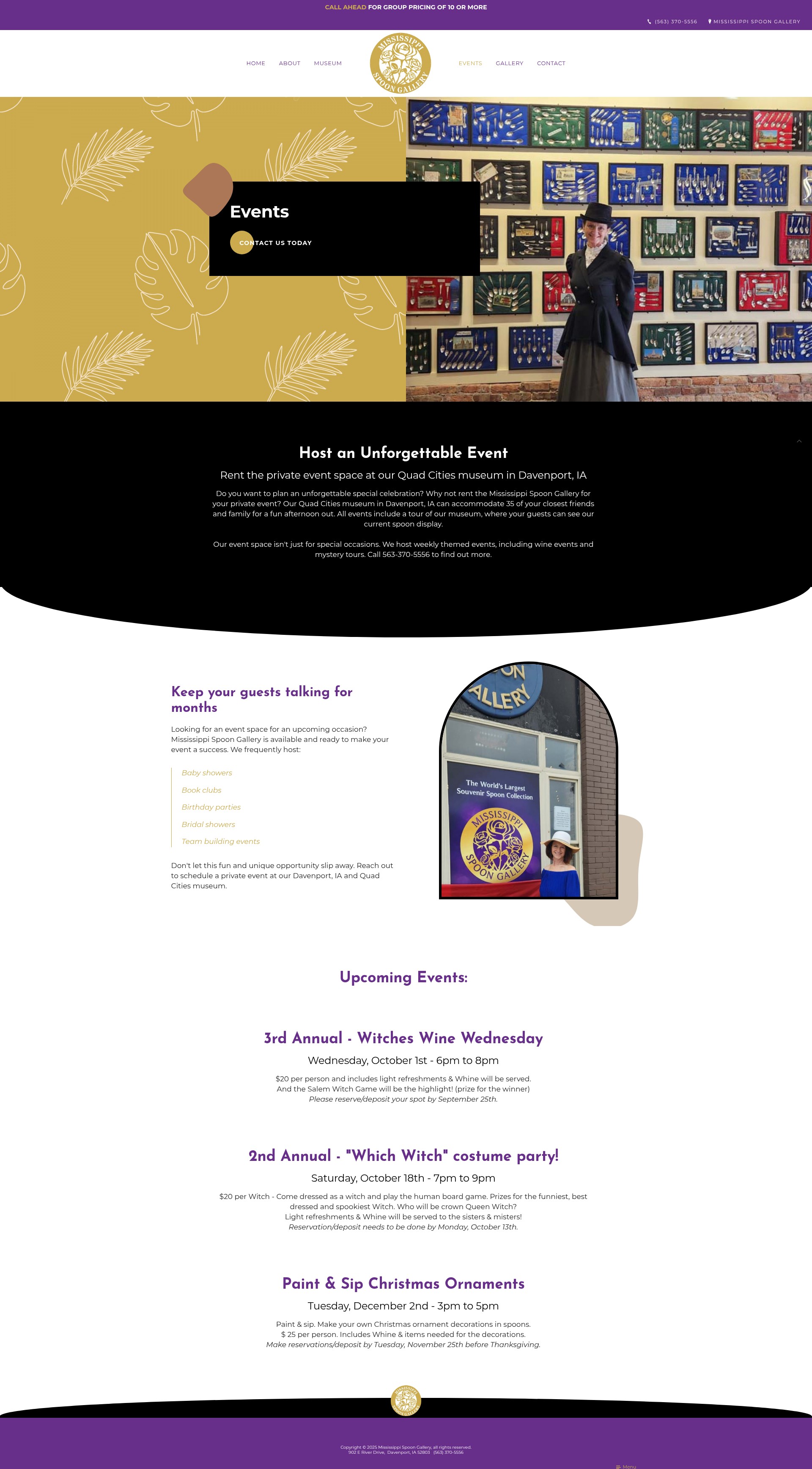 Screenshot of mississippispoongallery.com