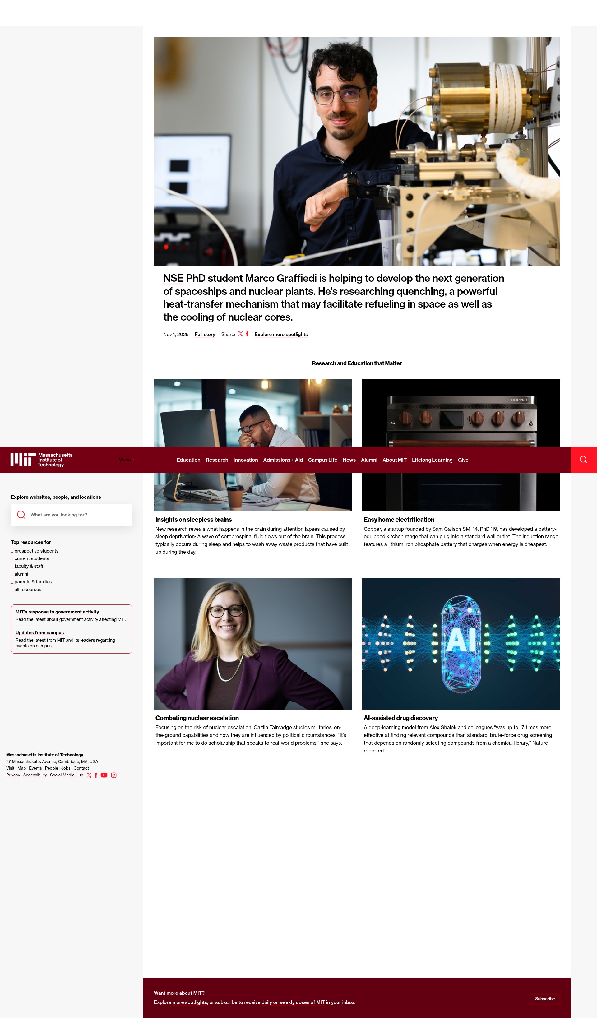 Screenshot of mit.edu
