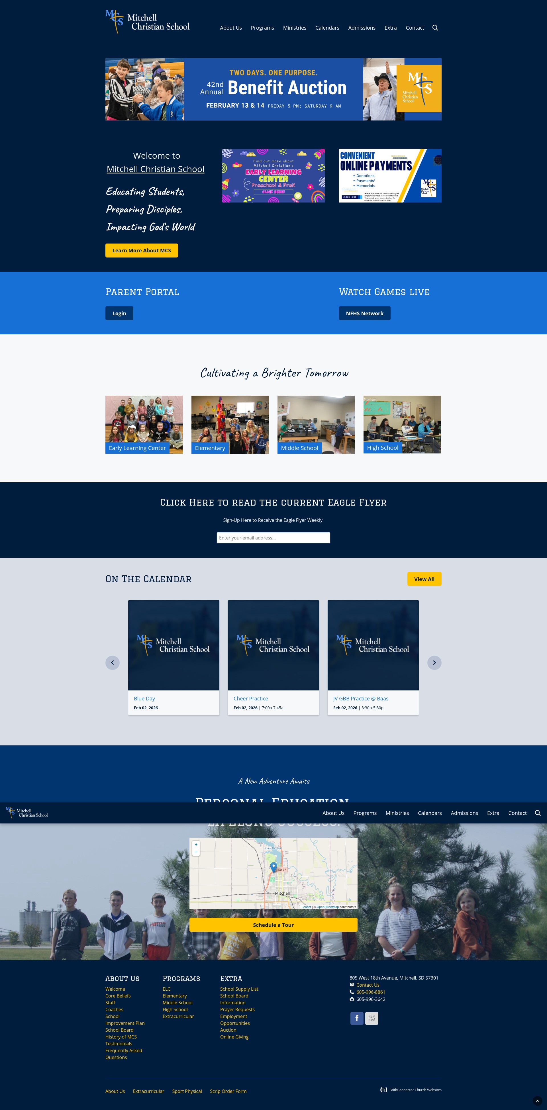 Screenshot of mitchellchristianschool.com