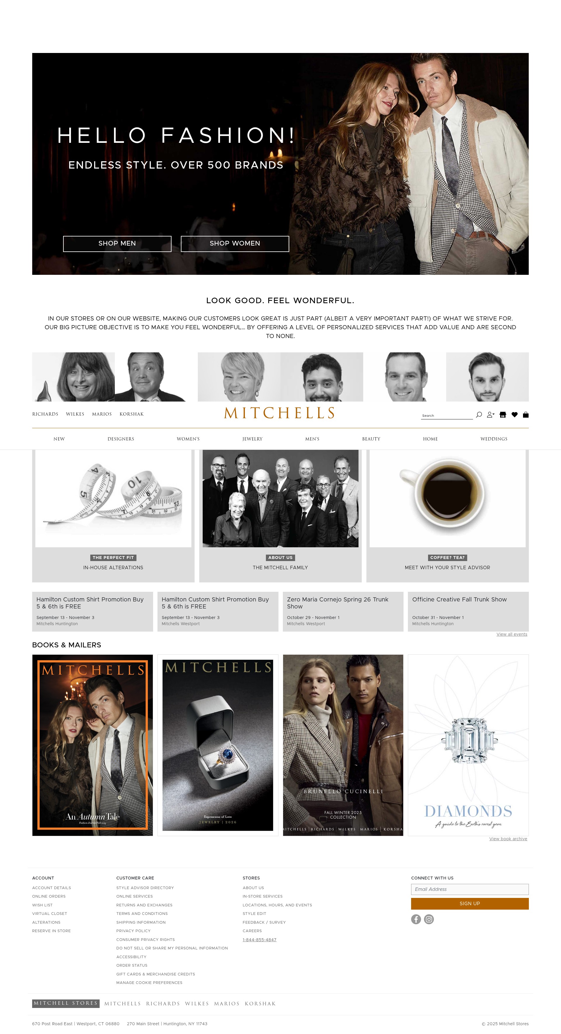 Screenshot of mitchellstores.com