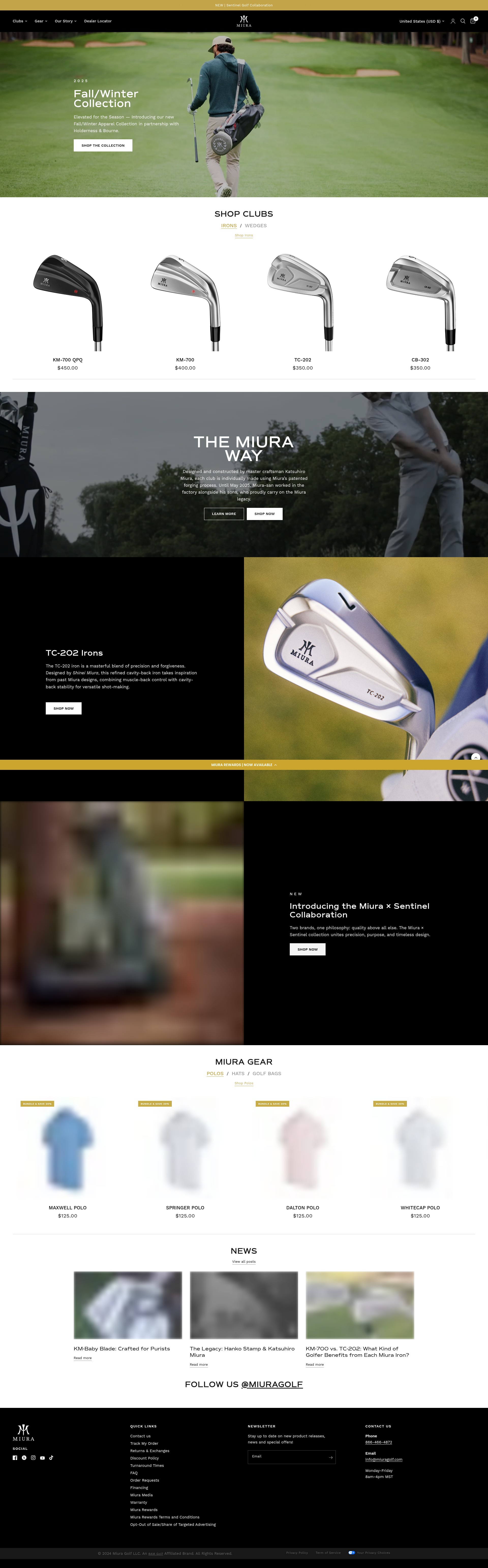 Screenshot of miuragolf.com