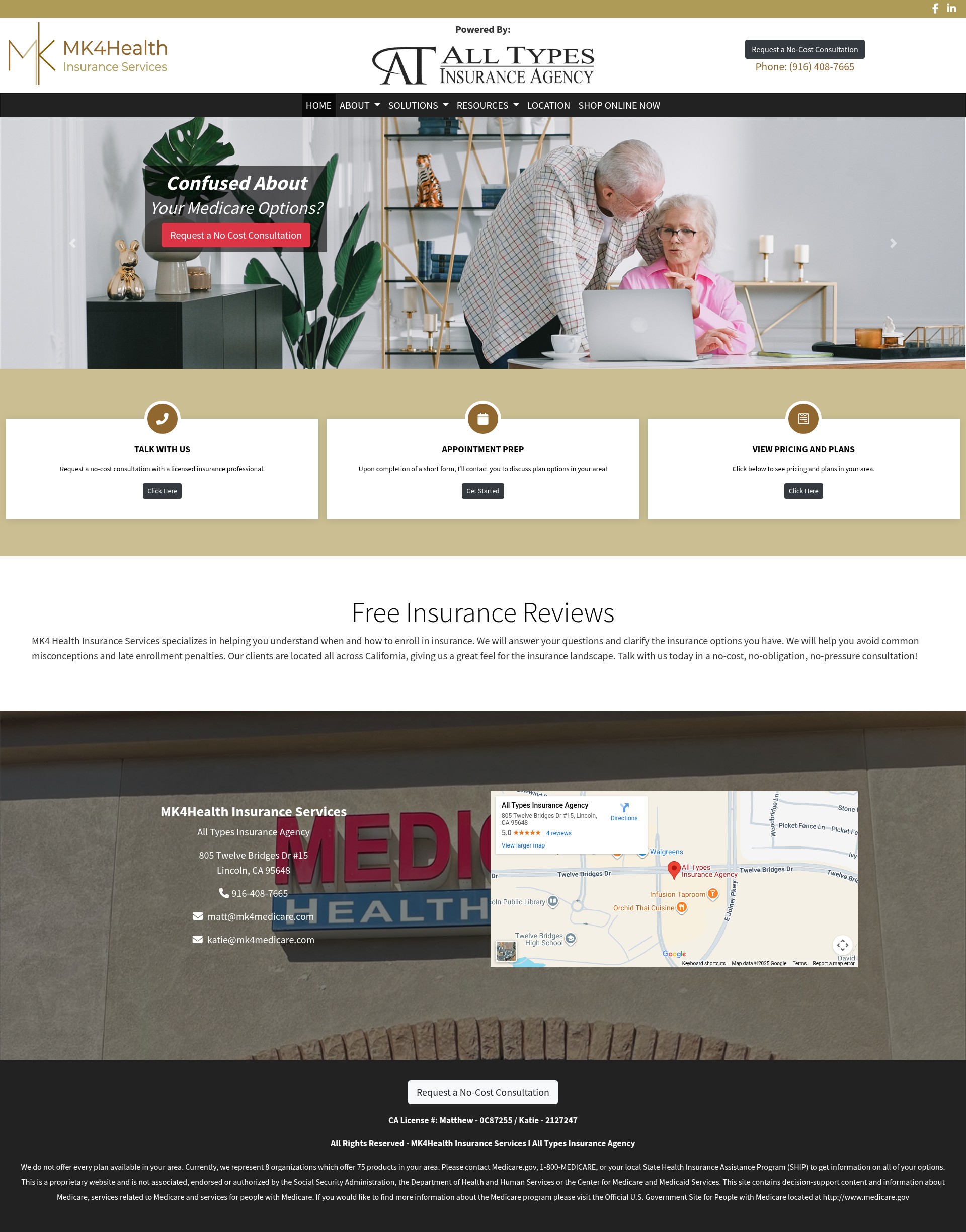 Screenshot of mk4medicare.com