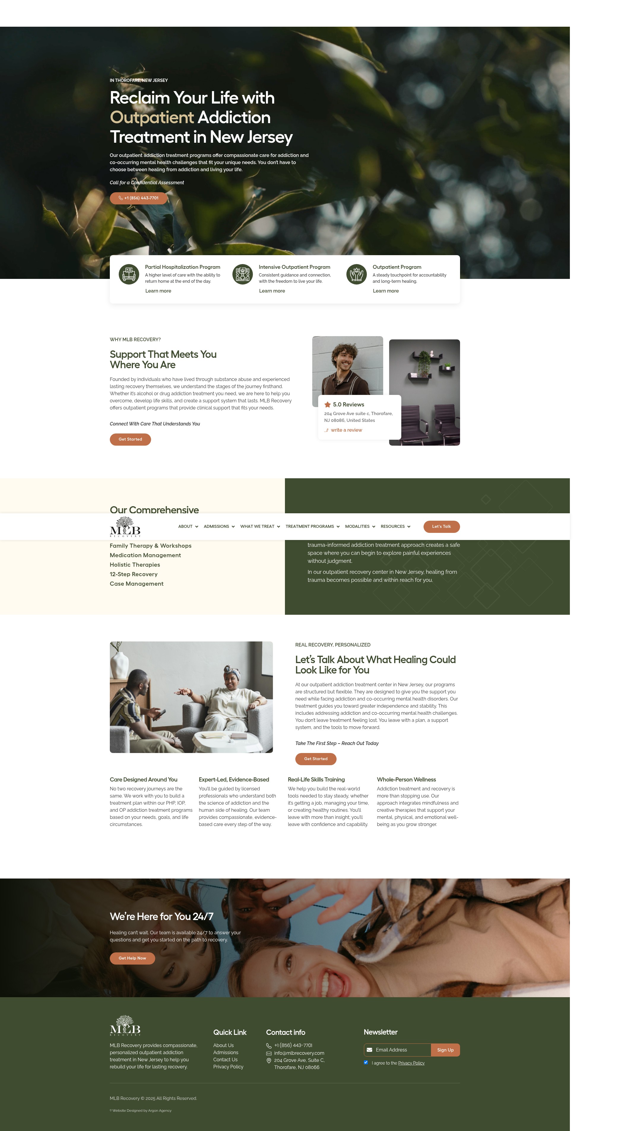 Screenshot of mlbrecovery.com