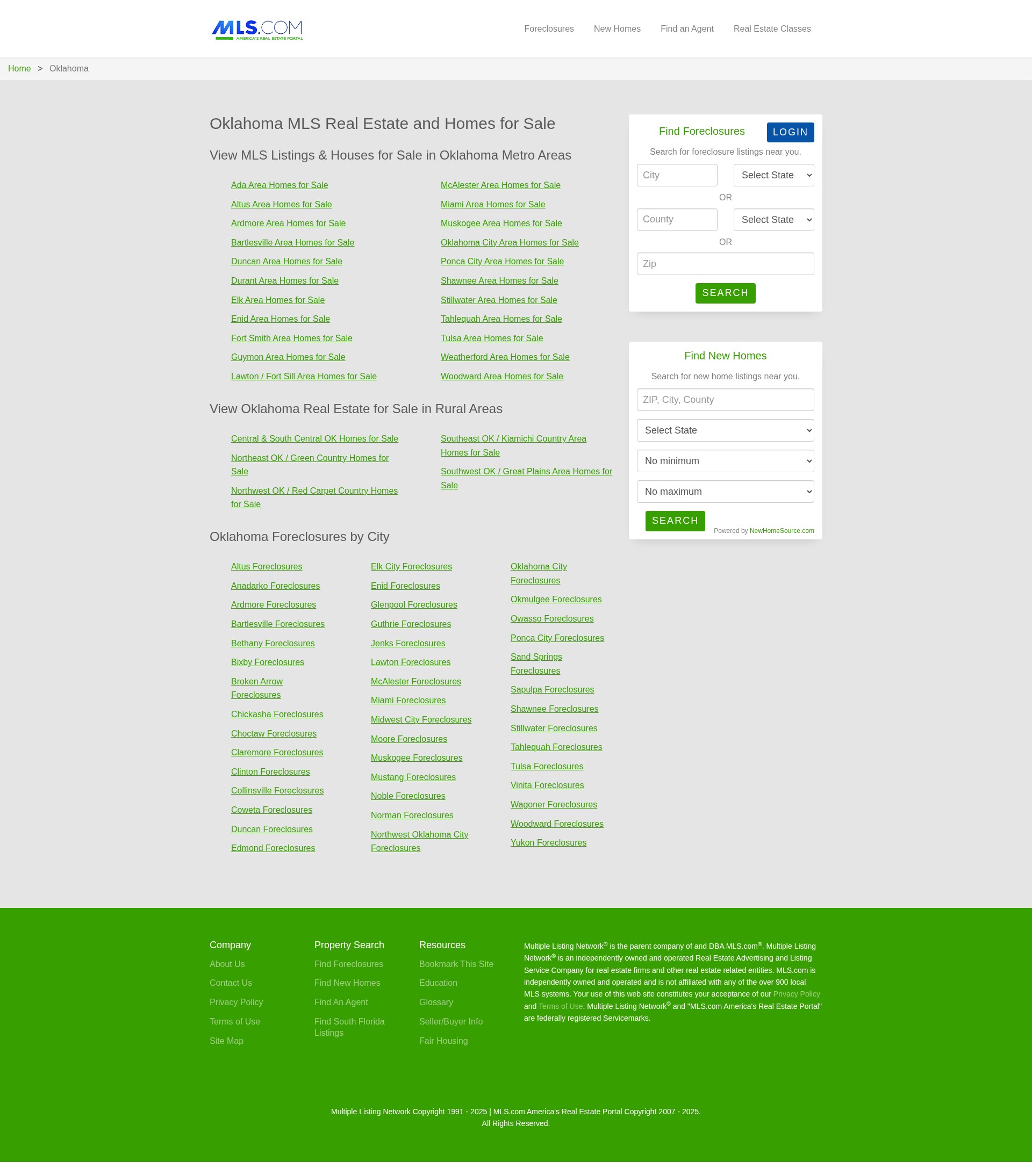 Screenshot of mls.com