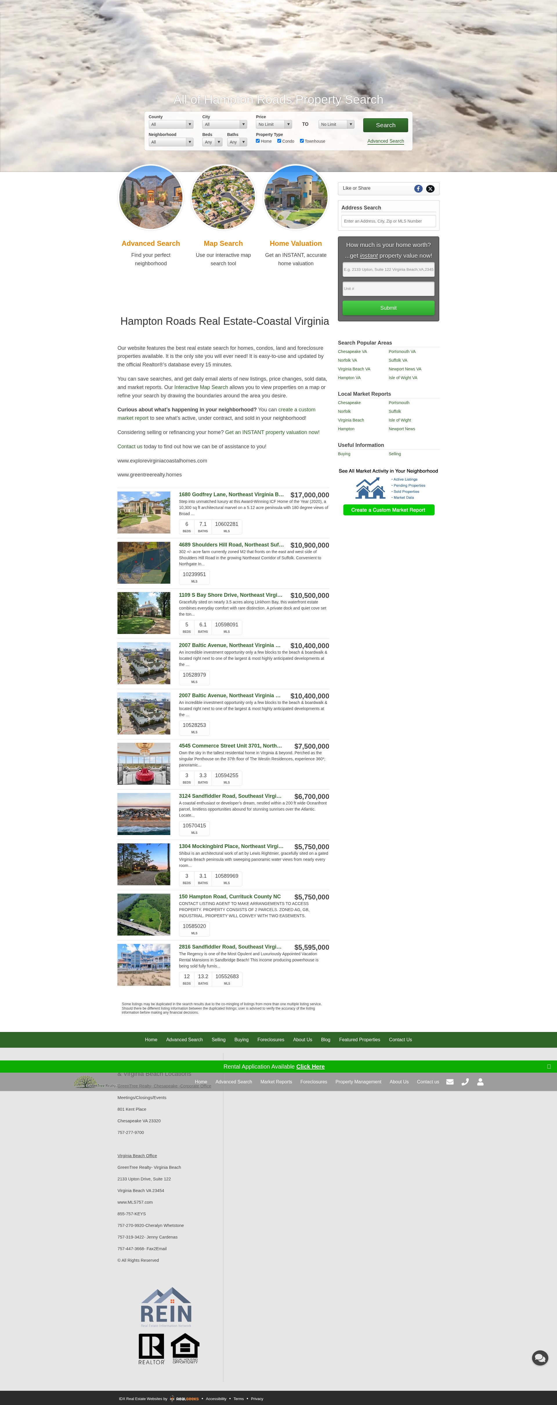 Screenshot of mlshamptonroads.com