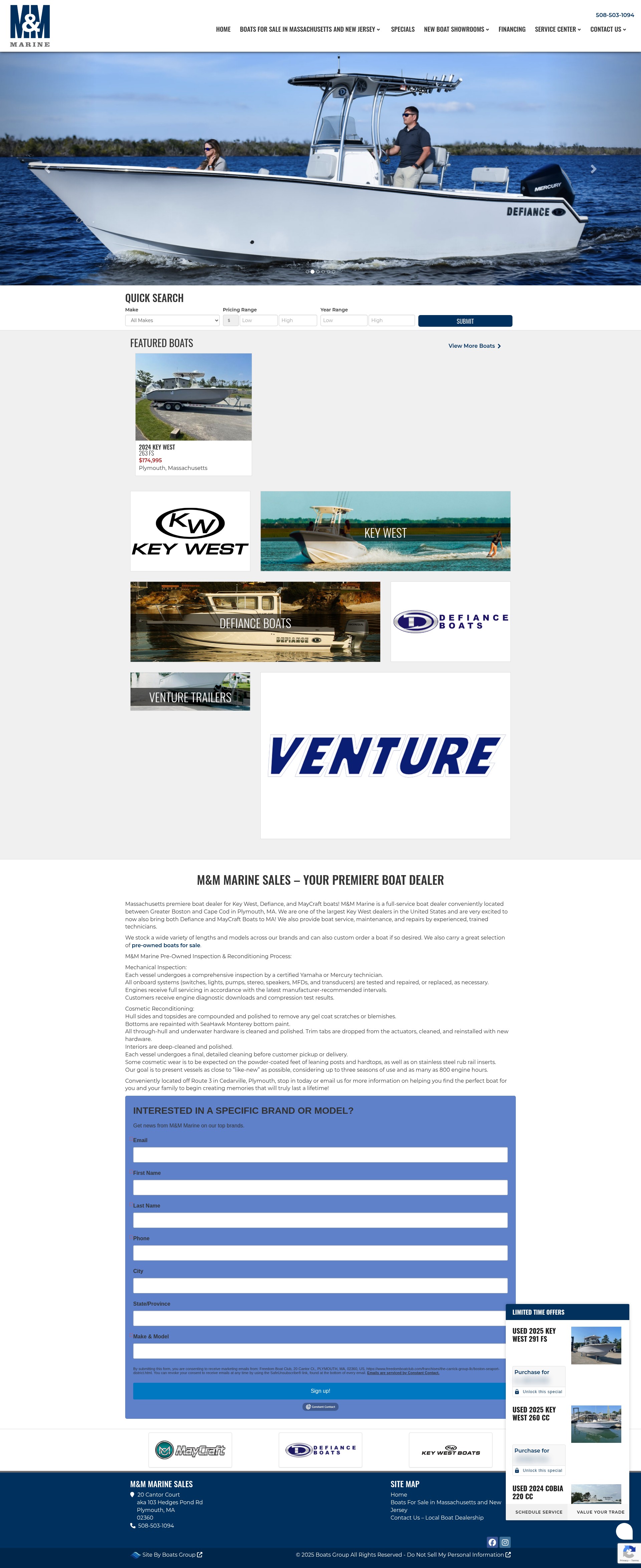 Screenshot of mmboatsales.com