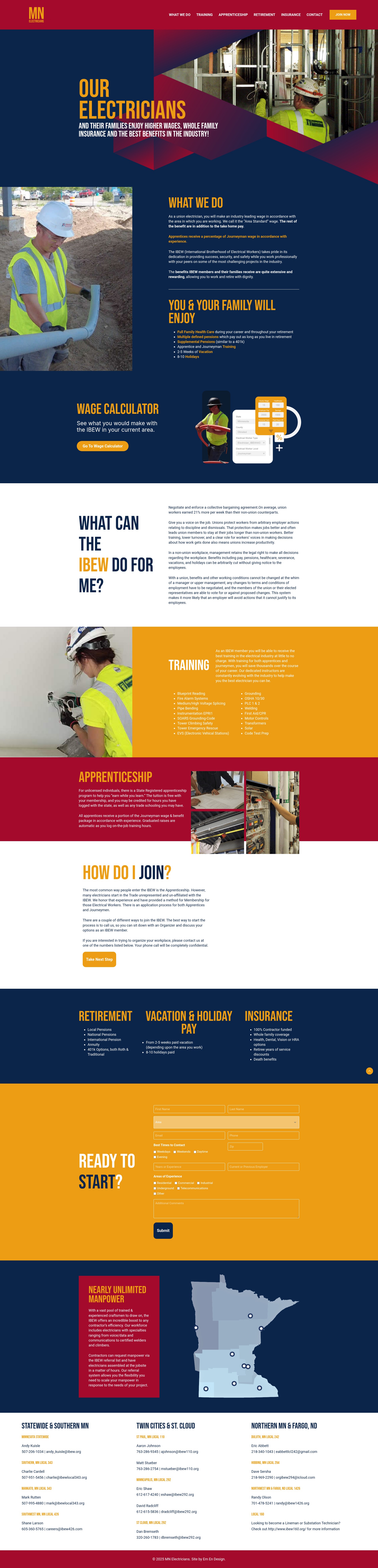 Screenshot of mnelectricians.org