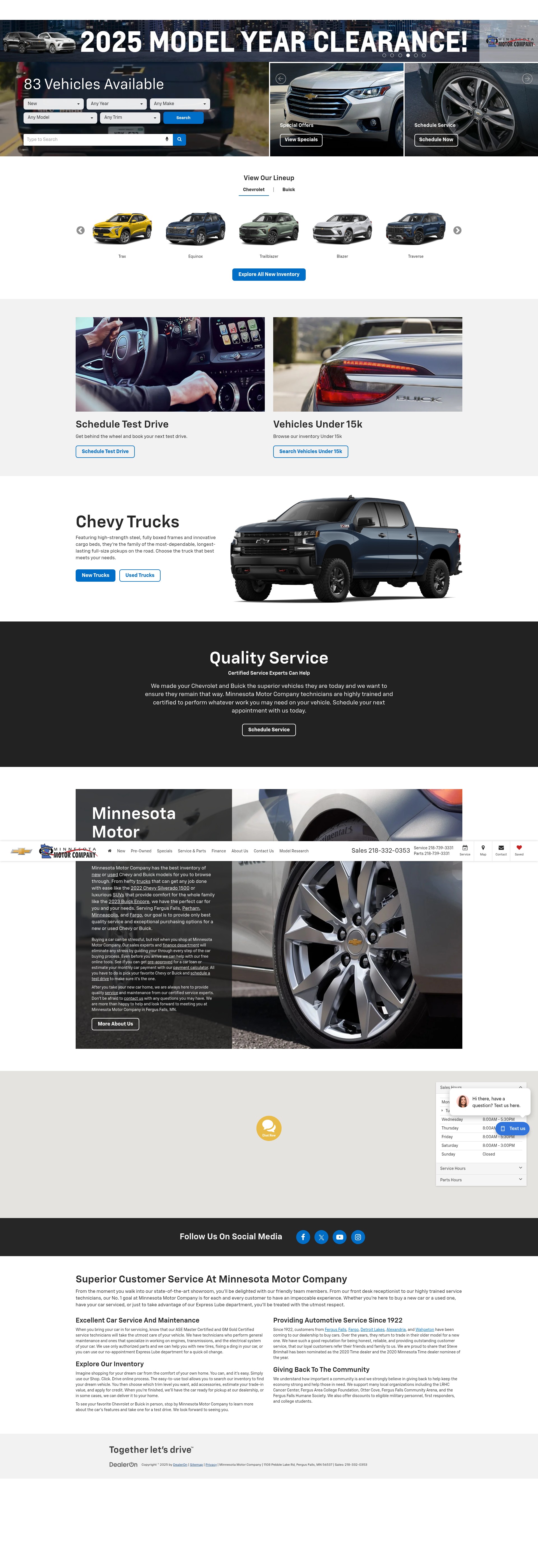 Screenshot of mnmotorco.com
