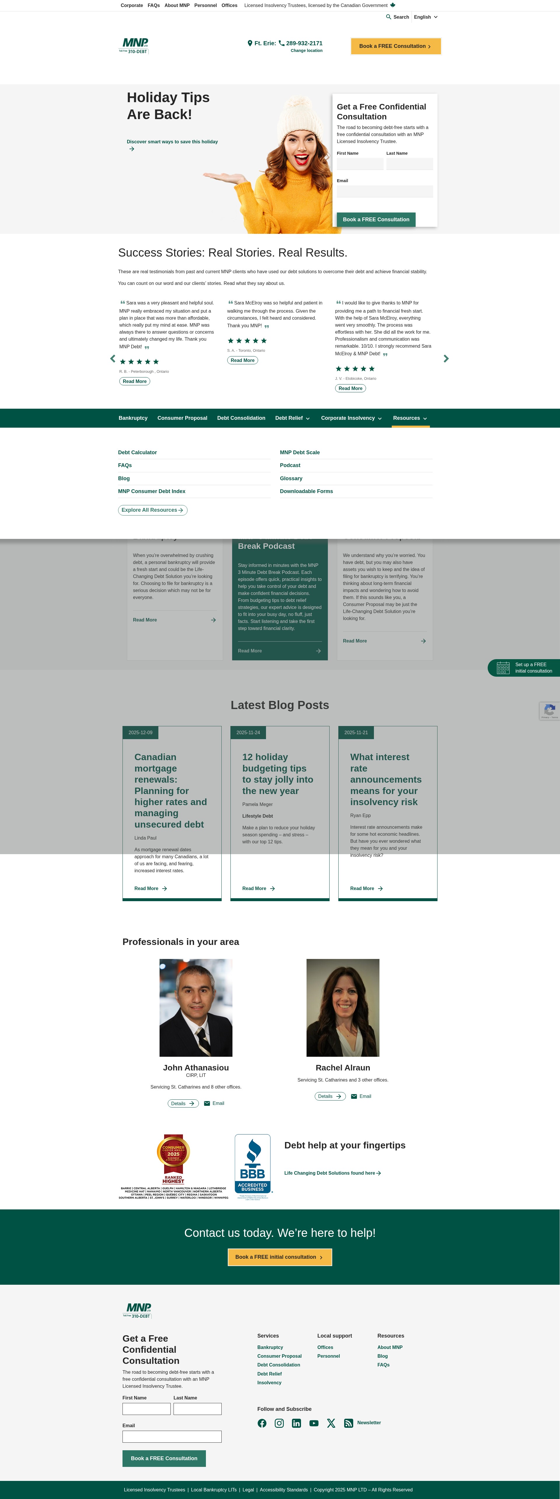 Screenshot of mnpdebt.ca