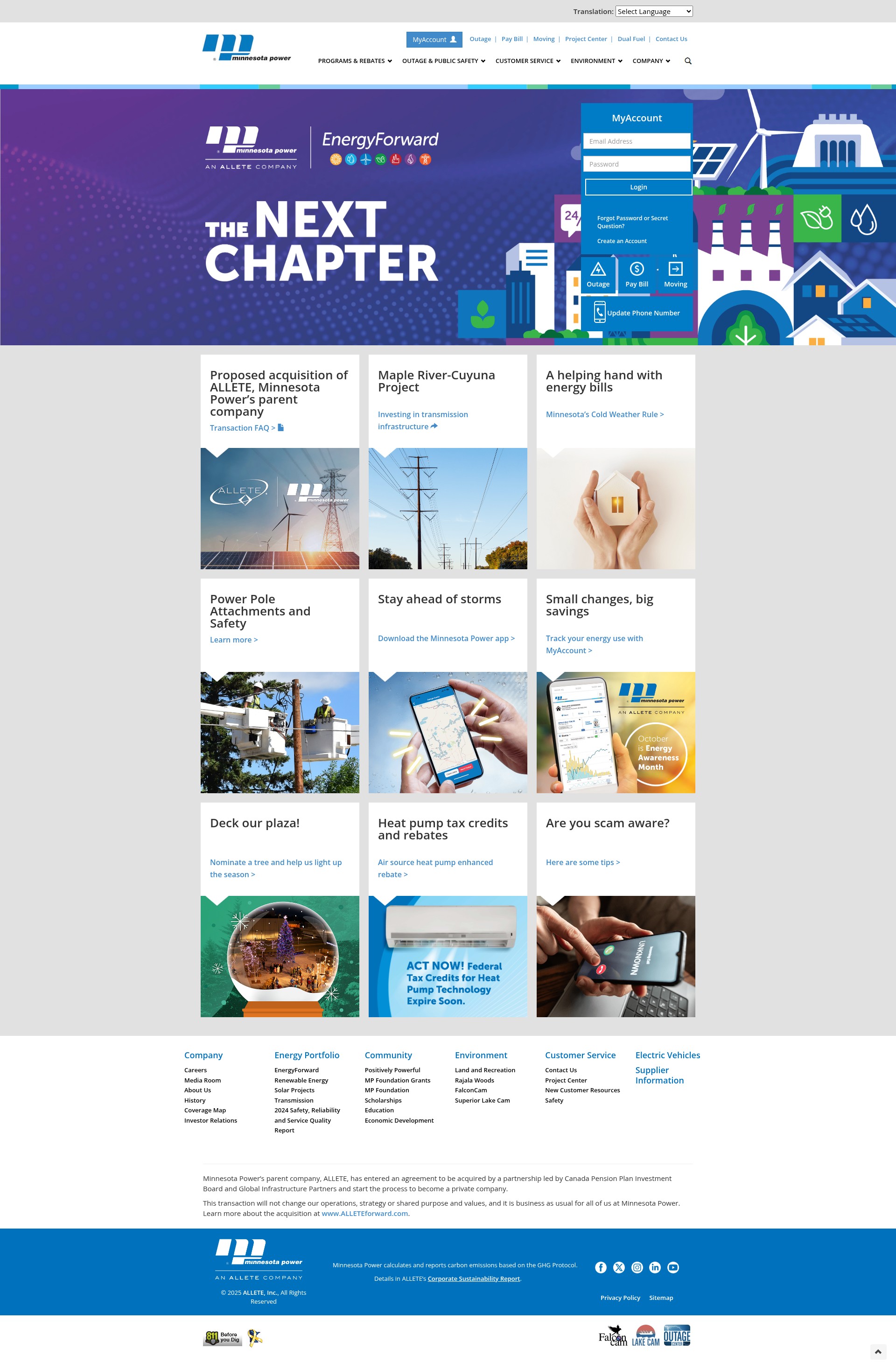 Screenshot of mnpower.com