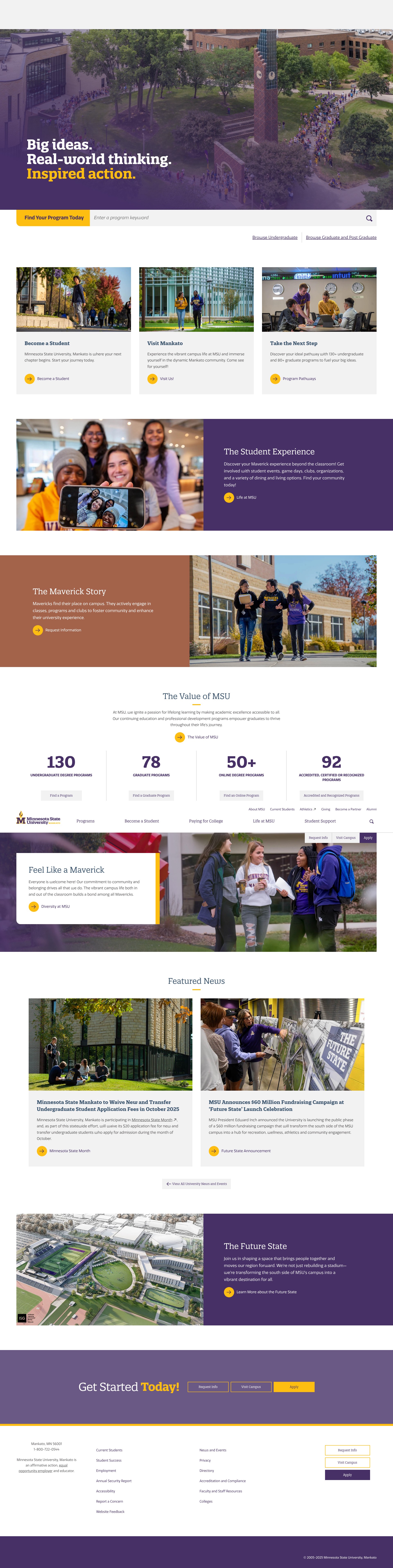 Screenshot of mnsu.edu