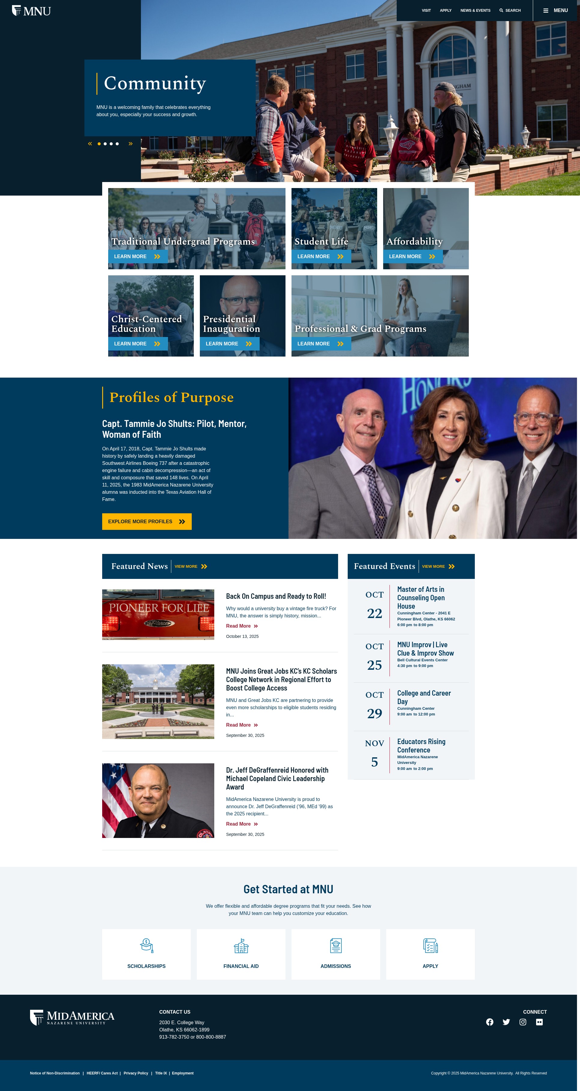 Screenshot of mnu.edu