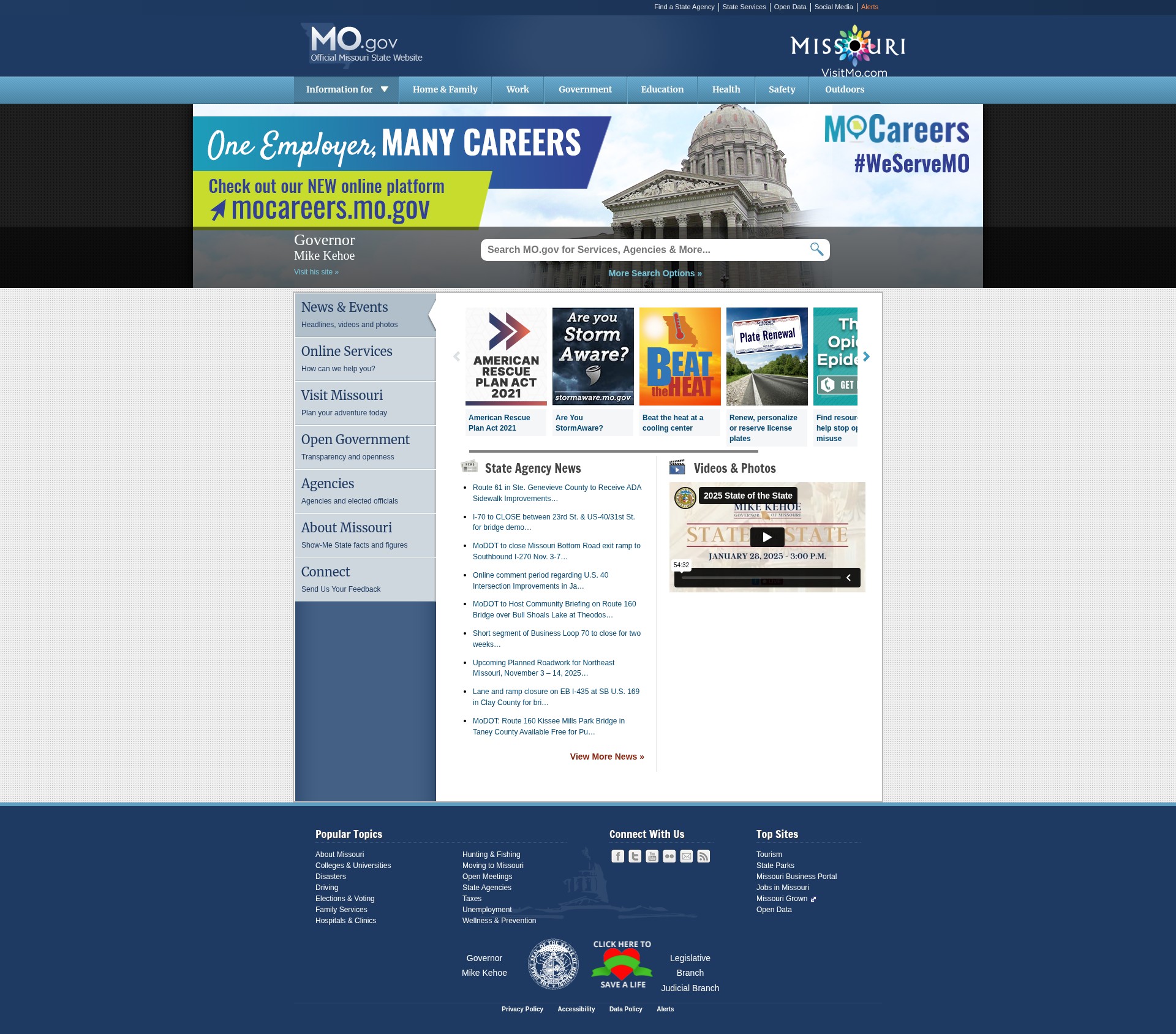 Screenshot of mo.gov