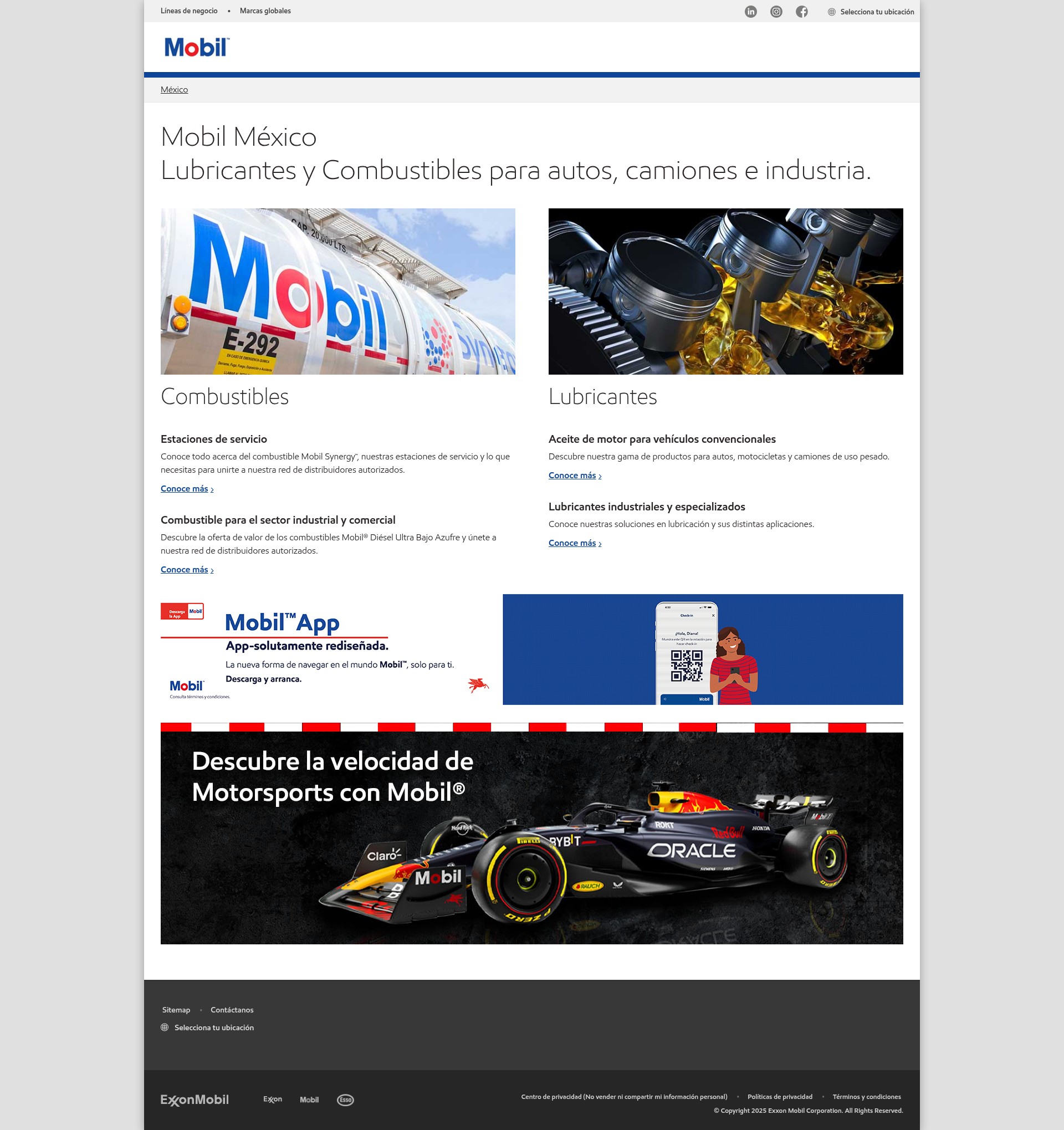 Screenshot of mobil.com.mx