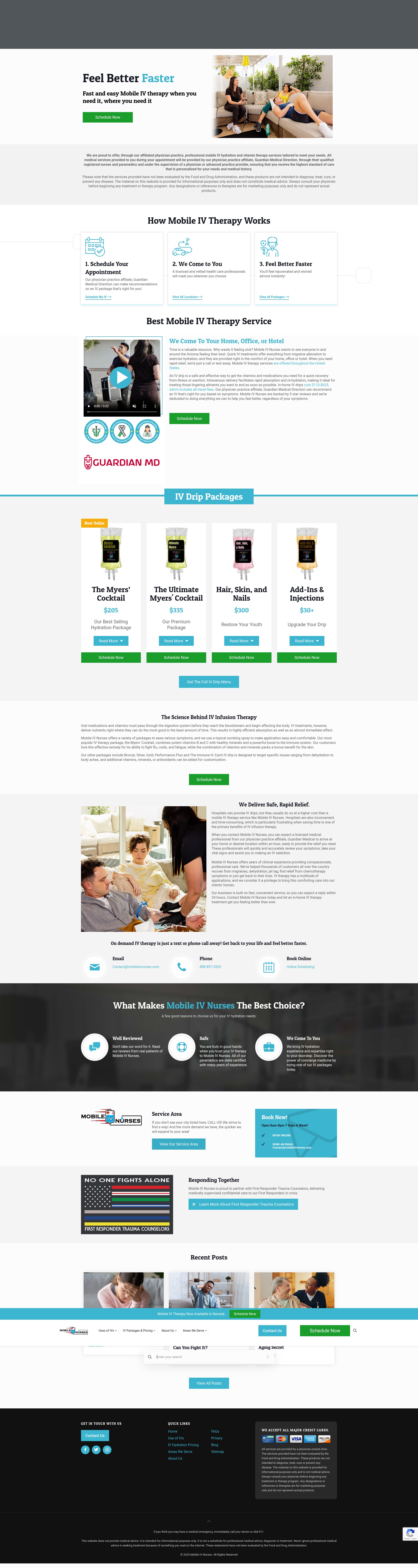 Screenshot of mobileivnurses.com