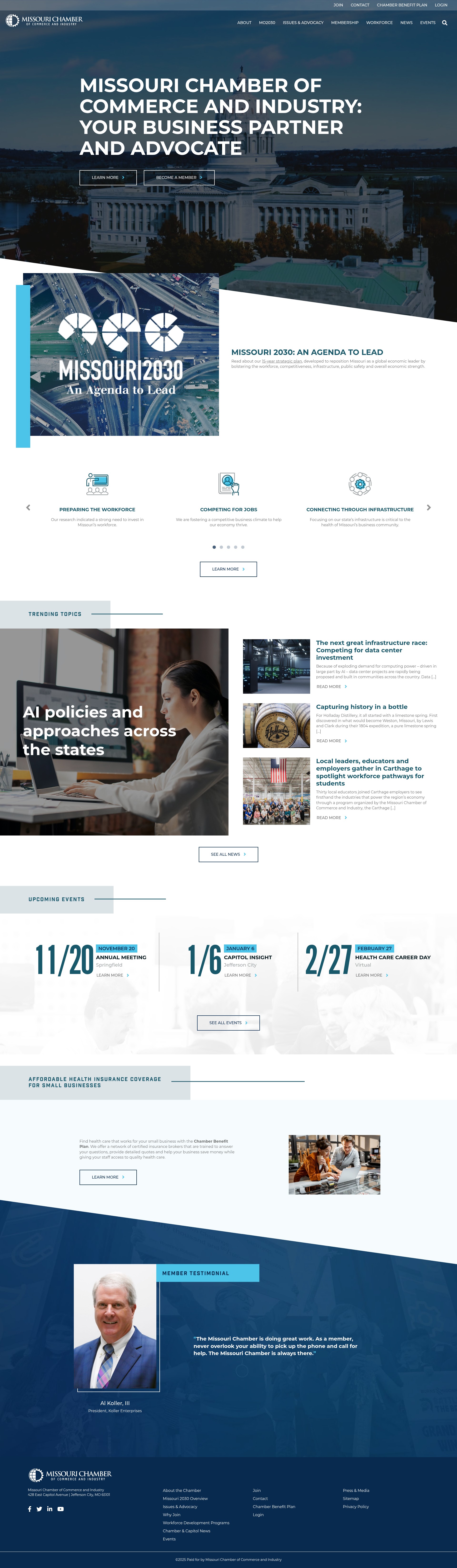Screenshot of mochamber.com